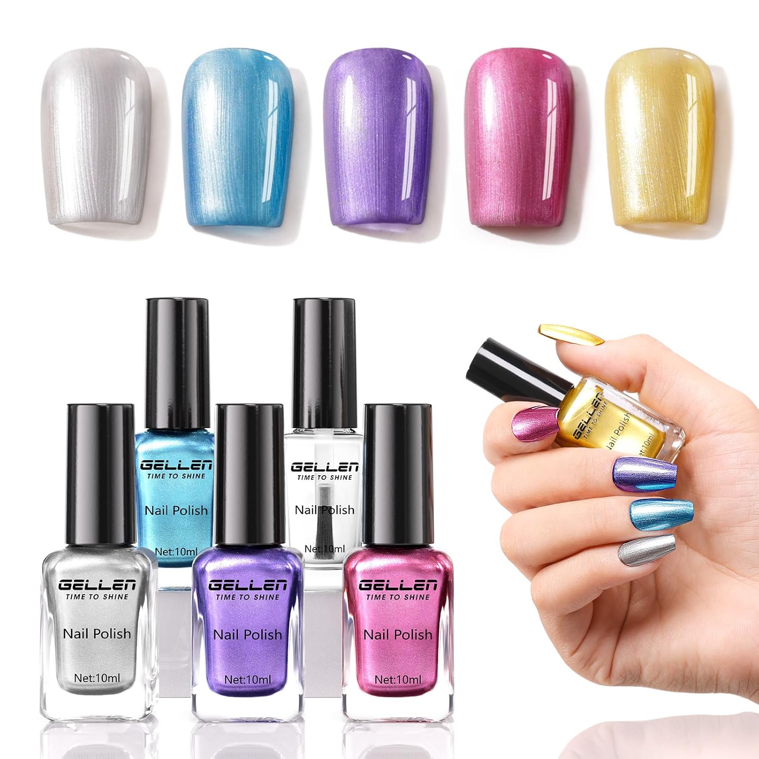 GELLEN Nail Polish Neutral Earth Tones. Nude Dusty Rose Fall Winter Air Dry Regular Nail Polish 6-color Set for Finger Toe Nails Home Salon All Seasons. Not UV Gel. Hema Free. Non Toxic. TPO Free : Beauty & Personal Care