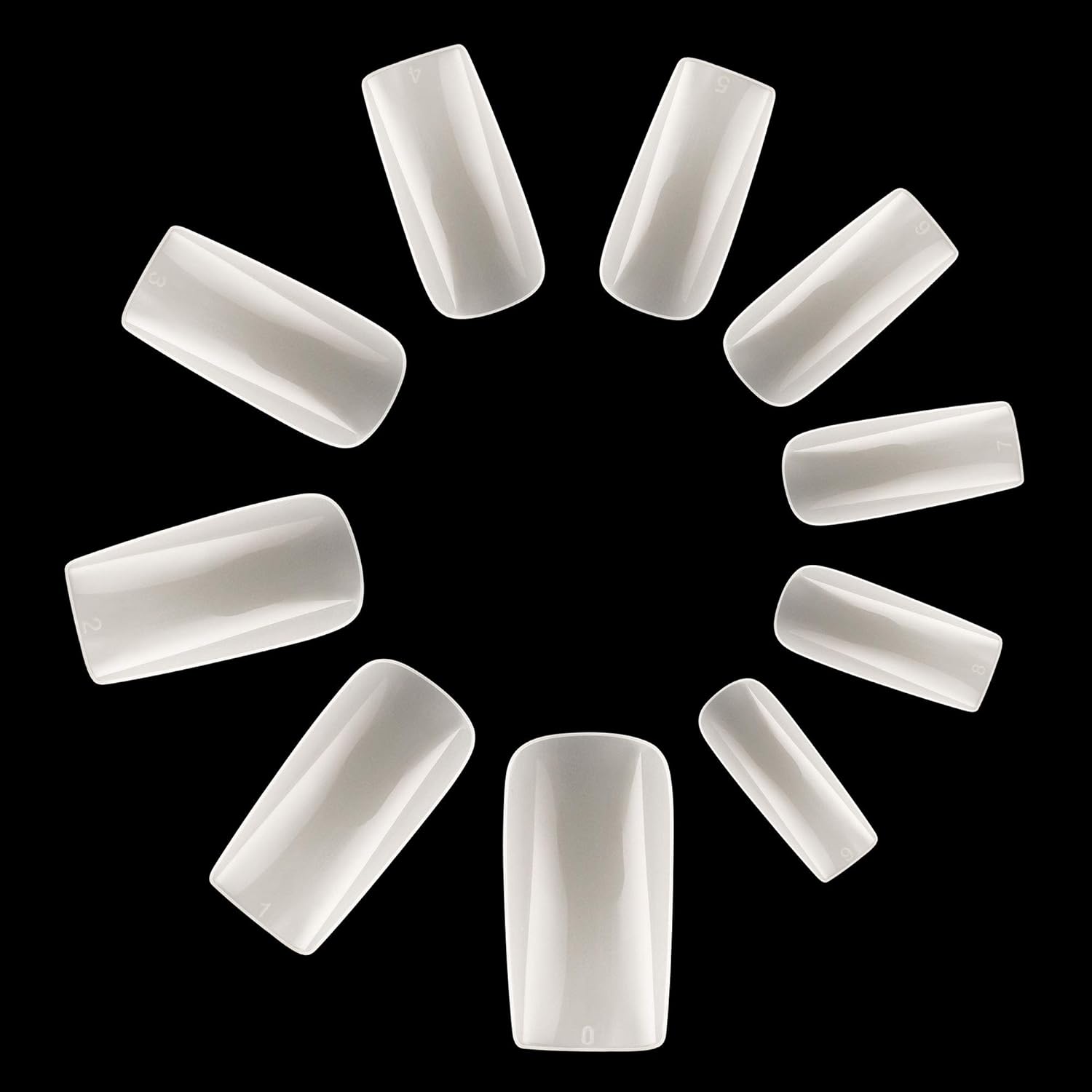 Full Cover Acrylic False Nail Tips. 500PCS Fake Nail Shape Artificial False Nails Tips 10 Sizes with Case for Nail Art Salons and Home DIY (Natural) : Beauty & Personal Care
