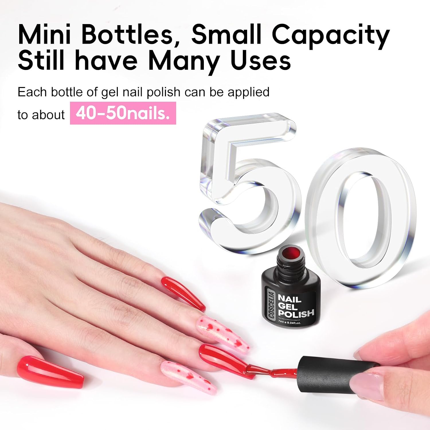 COSCELIA 25PCS Gel Nail Polish Set Spring Summer Colors Gel Nail Polish Soak Off with Glossy Matte Silver Golden Glitter Top Coat Red Brown Black White Green DIY Gifts for Women Girls : Beauty & Personal Care