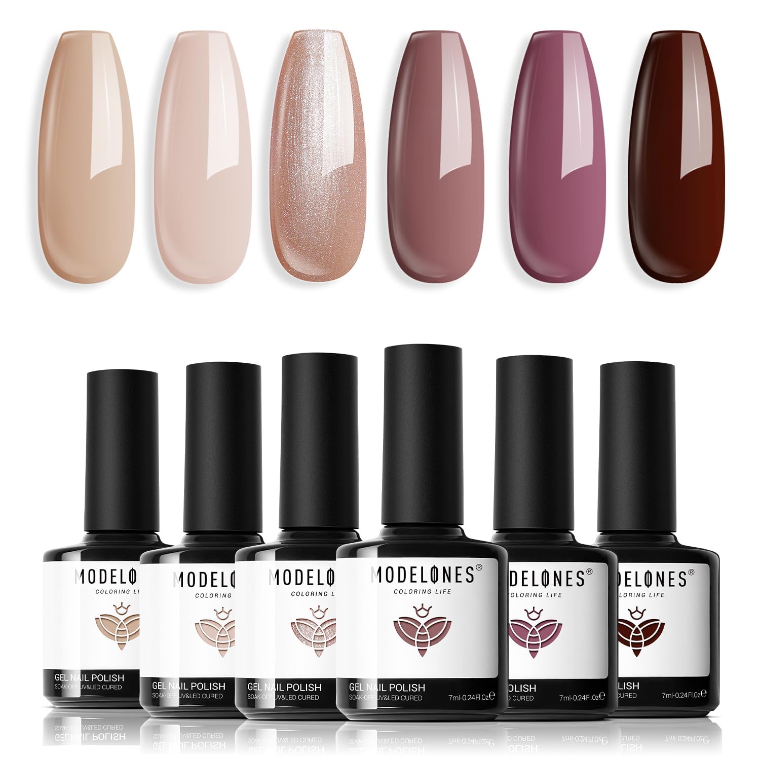 modelones Gel Nail Polish Set- 6 Colors 2026 Chameleon Aurora Shimmer Glitter Gel Polish Kit Blue Green Purple Nail Gel Polish Soak Off LED Nail Lamp Nail Art Gel Kit DIY Salon Gift : Beauty & Personal Care