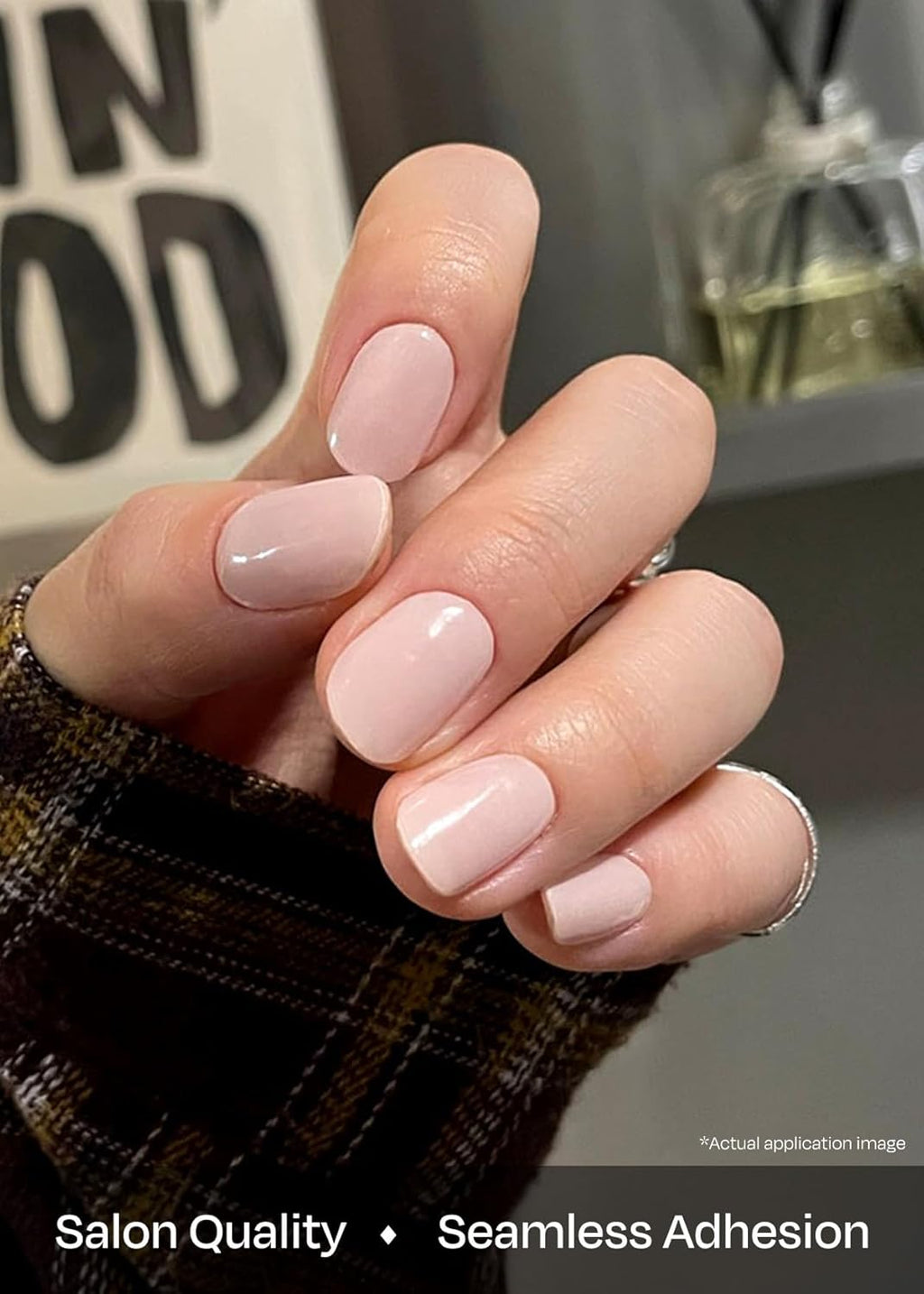 ohora Semi Cured Gel Nail Strips (N Cream Light) - Nude. Solid. Works with Any UV/LED Lamps. Salon-Quality. Long Lasting. Easy to Apply & Remove - Includes 2 Prep Pads. Nail File & Wooden Stick : Beauty & Personal Care