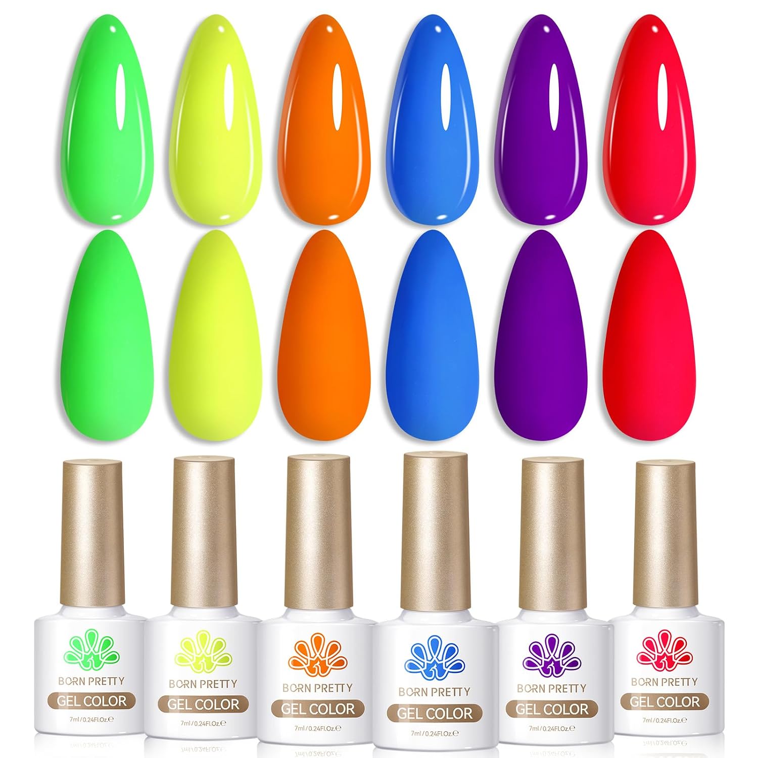 Born Pretty Pastel Gel Nail Polish Set Spring Summer Gel Polish Macaron Candy Sweet Color Gel Polish Easter Soft Pink Yellow Purple Blue Green Colors Collection Nail Art Gift Box 7ML 6PCS : Beauty & Personal Care