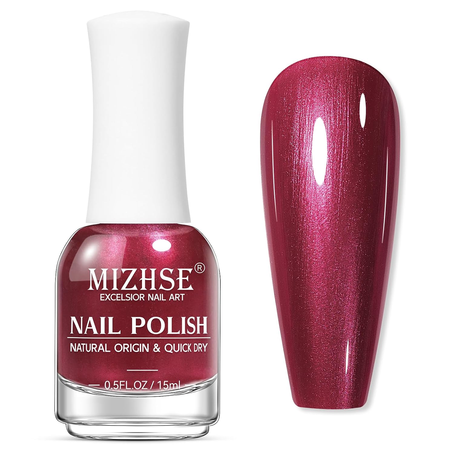 MIZHSE Pearlescent Pink Nail Polish. Quick Dry Pearl Nail Polish. Air Fast Drying 15ml Pale Pink Nail Lacquer Non Gel Oil-based Nail Art Manicure Home DIY : Beauty & Personal Care