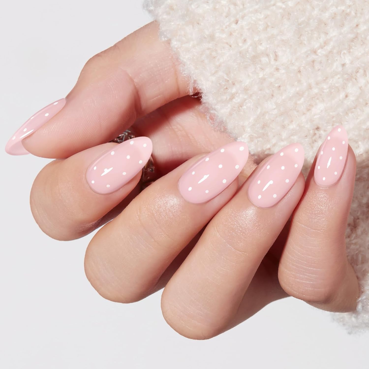 Modelones Press on Nails Short. Oval Spring Fake Nails. Reusable Nail Kit with Nail Glue Adhesive Tabs Mini Nail File. Nails Press Ons 32Pcs 16Sizes. Women Girl Gift. Pink Ombre : Beauty & Personal Care