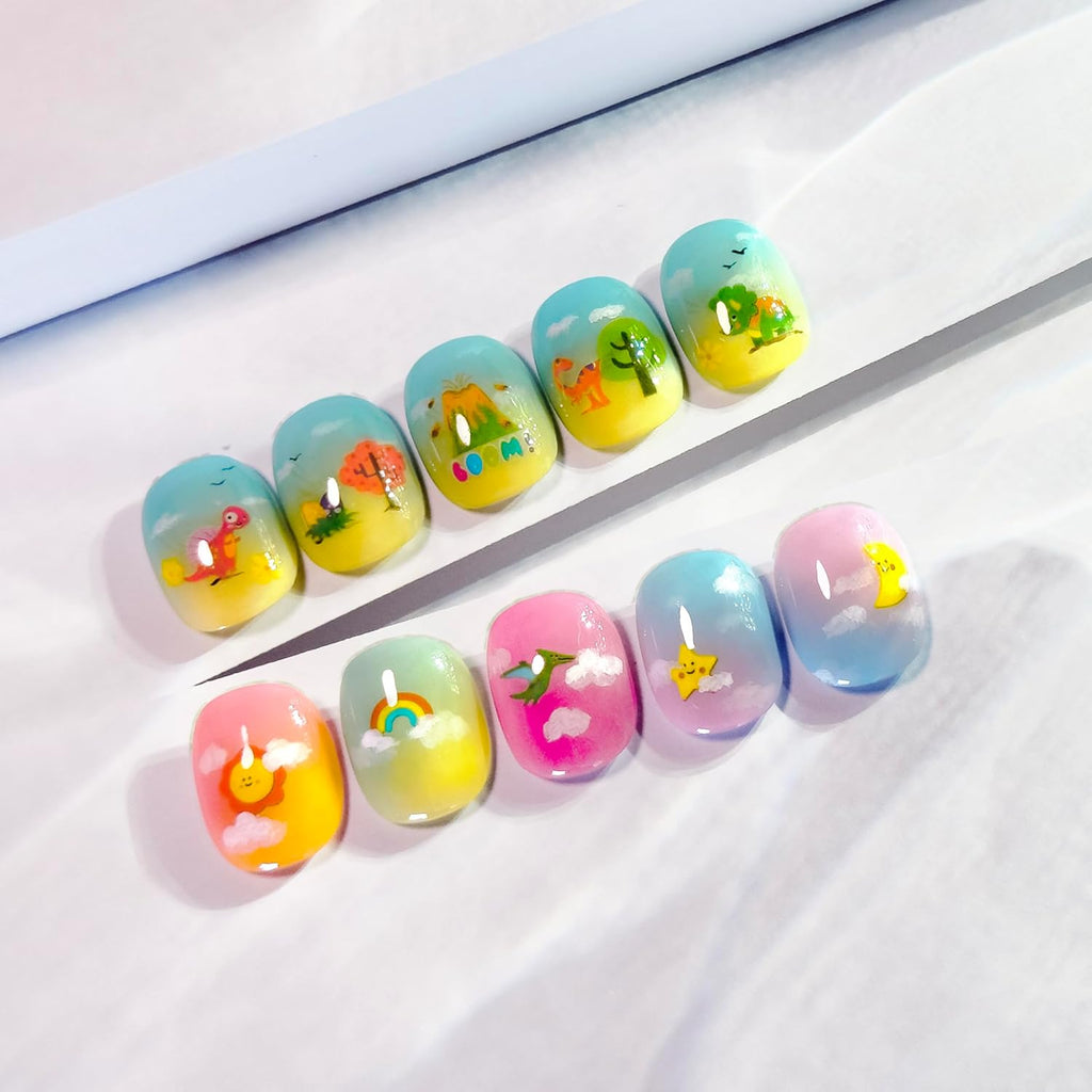 15 Sheets of Nail Stickers for Kids - 735 Cute Nail Stickers - Nail Decals for Girls - Flower. Bunny. Unicorn. Bear. Fruits | Glow in The Dark : Beauty & Personal Care
