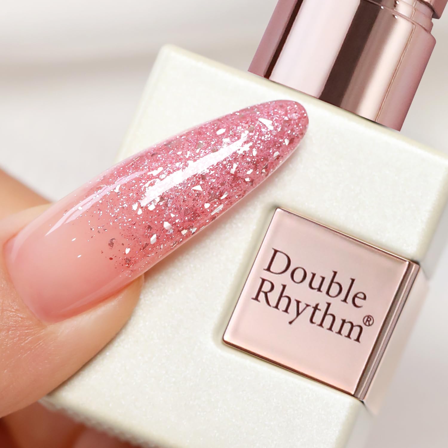 Double Rhythm 0.5Oz Glitter Gel Polish Shimmer Reflective Color for Nail Art Salon DIY Soak Off 15ml Nail Lamp Gel Polish at Home (Pink-B1161) : Beauty & Personal Care