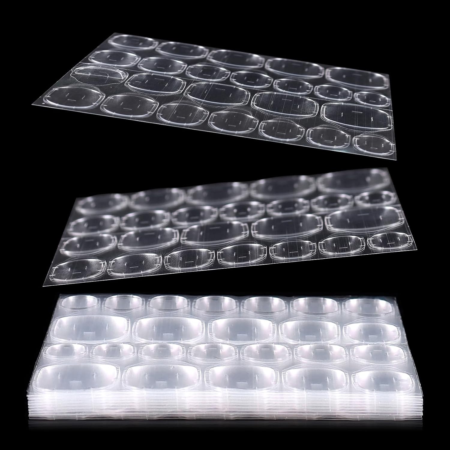 Allstarry 288pcs (12 Sheets) Adhesive Tabs Waterproof Breathable Glue Tabs Double-Sided Nail Jelly Sticker Super Sticky Fake Nail Glue Stickers Transparent Flexible for Manicure : Beauty & Personal Care