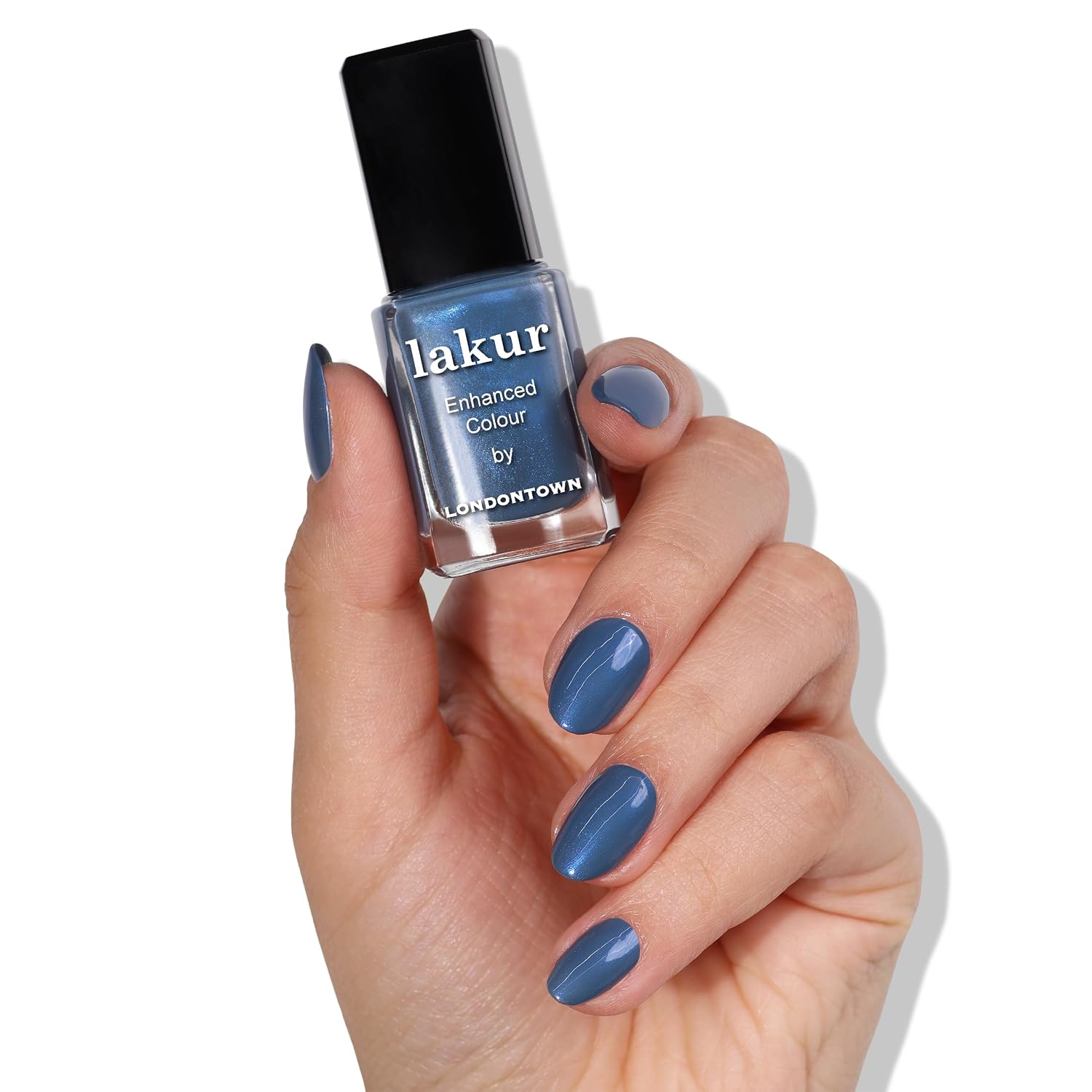 LONDONTOWN Lakur Nail Polish – Blue. Cloud Nine. 0.4 Fl Oz. Long-Lasting. Streak-Free. Chip-Resistant | 21+ Free Non-Toxic Vegan Nail Color. Strengthens & Hydrates Nails : Beauty & Personal Care