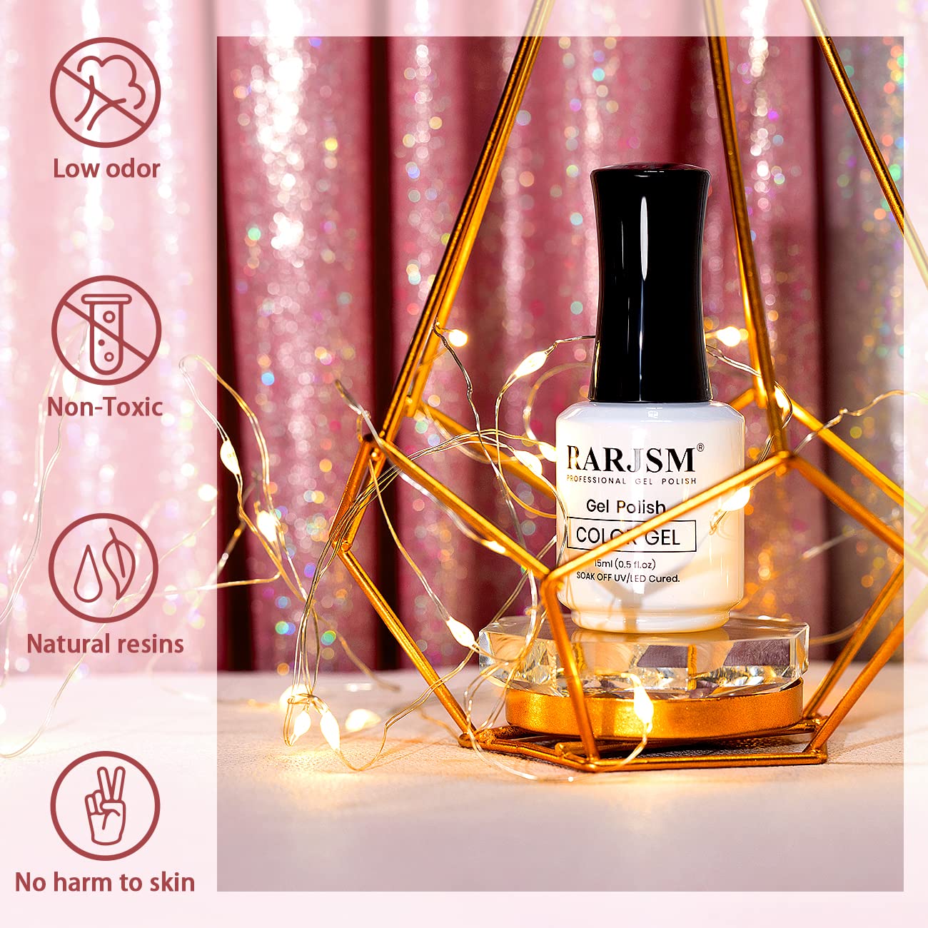 RARJSM Nude Gel Polish Sheer Rose Pink Gel Nail Polish Clear Pink French Manicure Nude Pink Jelly Nail GelPolish Varnish Curing Requires 1pcs 15ml LED UV Gel Soak Off for Home Salon Nail Art DIY : Beauty & Personal Care
