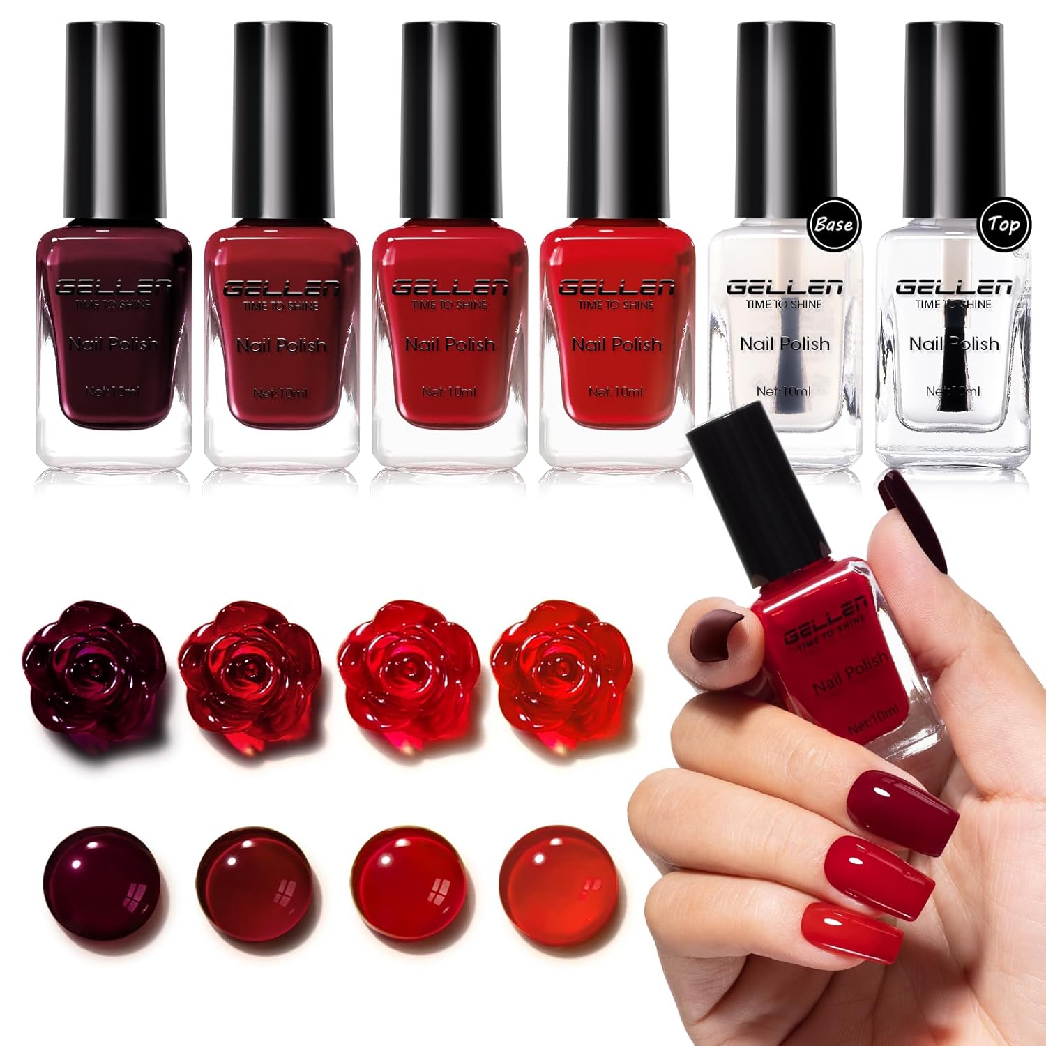 GELLEN Nail Polish Neutral Earth Tones. Nude Dusty Rose Fall Winter Air Dry Regular Nail Polish 6-color Set for Finger Toe Nails Home Salon All Seasons. Not UV Gel. Hema Free. Non Toxic. TPO Free : Beauty & Personal Care