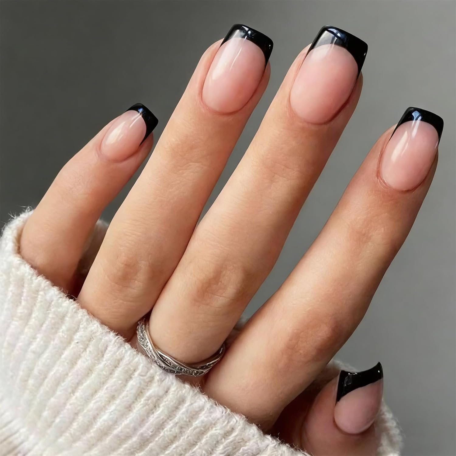 ELEVENAIL Press on Nails Glossy Dark Rose Pink False Nails Medium Length Squoval Nail Art Tips Salon Women Girls DIY Manicure Daily Reusable Daily Office Home Party Acrylic Stick On Fake Nails : Beauty & Personal Care