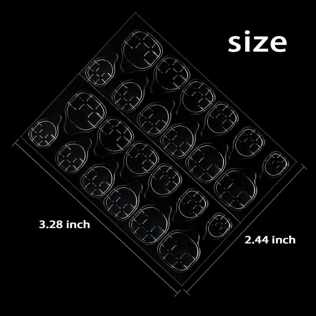 Allstarry 288pcs (12 Sheets) Adhesive Tabs Waterproof Breathable Glue Tabs Double-Sided Nail Jelly Sticker Super Sticky Fake Nail Glue Stickers Transparent Flexible for Manicure : Beauty & Personal Care