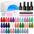 Beetles Gel Nail Polish Set - 23pcs Gel Polish Set Summer Colors. 20 Colors Pink Green Blue UV Gel Polish with Base Top Coat. All Season Manicure Tools for Beginners Nail Art Home : Beauty & Personal Care