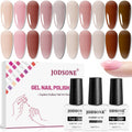 JODSONE 23PCS Gel Nail Polish Set 20 translucent Jelly Color Natural and Elegant Long Lasting Suitable for Home and Salon : Beauty & Personal Care