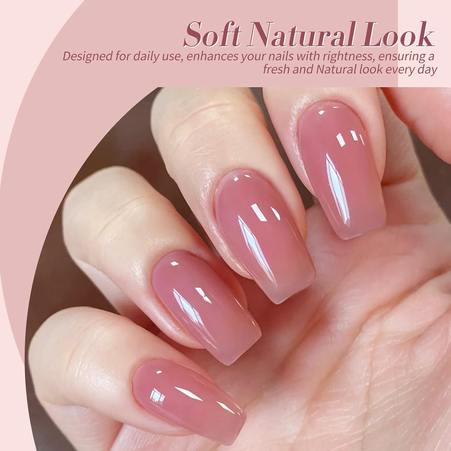 Born Pretty Milky White Jelly Nude Pink Gel Nail Polish Valentine's Day Translucent Natural Sheer Pink Soak Off U v Light Cure Gel Polish Kit for Salon and Nail Art DIY at Home 6Colors : Beauty & Personal Care