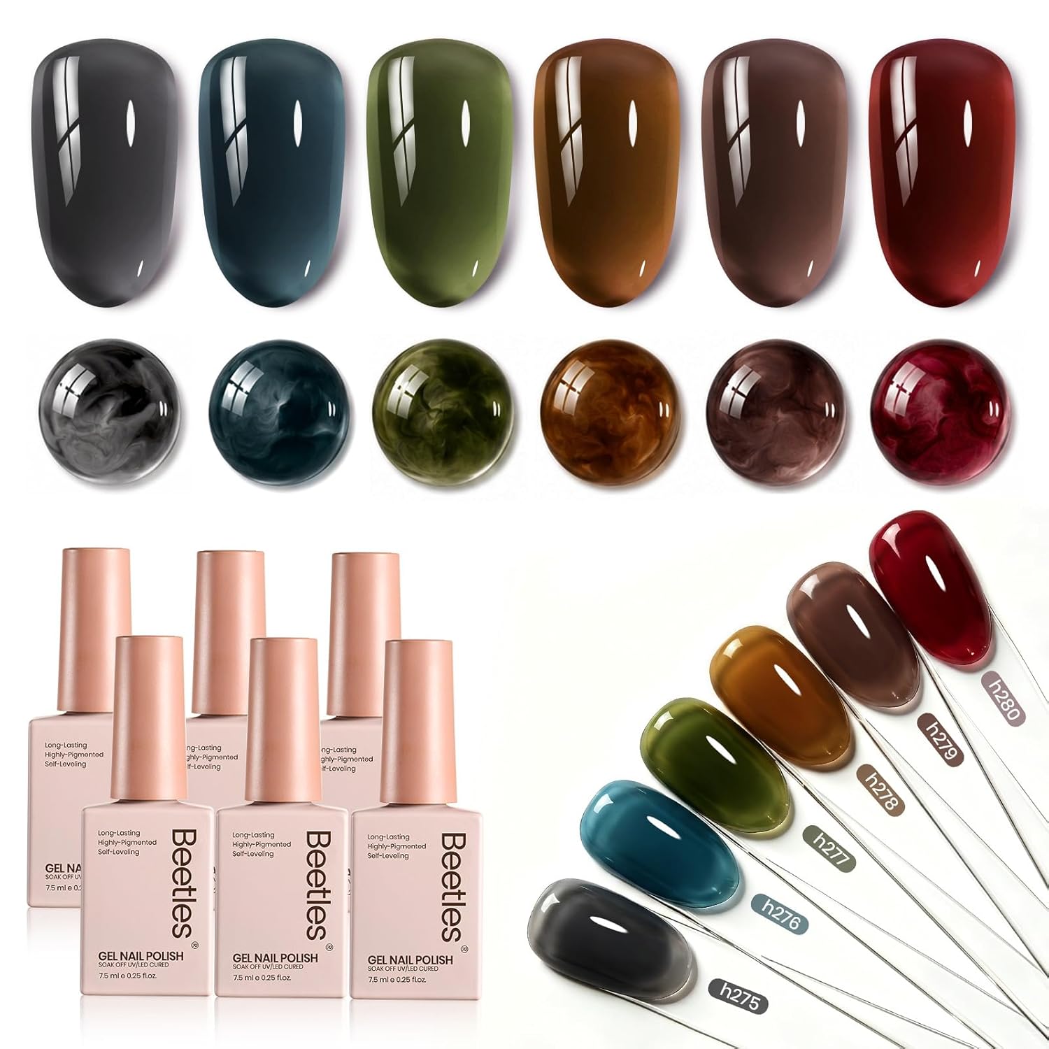 beetles Gel Polish Whispers of Love Jelly Gel Nail Polish Set - 6 Colors Milky White Nude Pink Neutral Sheer Translucent Soak Off UV Gel Nail Kit. Nail Concealer for Salon DIY Manicure Gift Women : Beauty & Personal Care