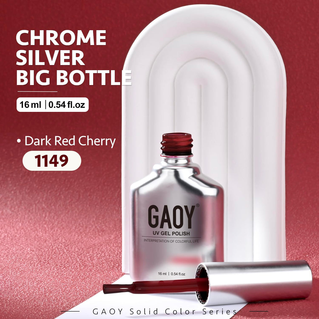 GAOY Red Gel Nail Polish. 16ml Soak Off Gel Polish. UV Light Cure for Nail Art DIY Manicure at Home. 1149 Dark Red Cherry : Beauty & Personal Care