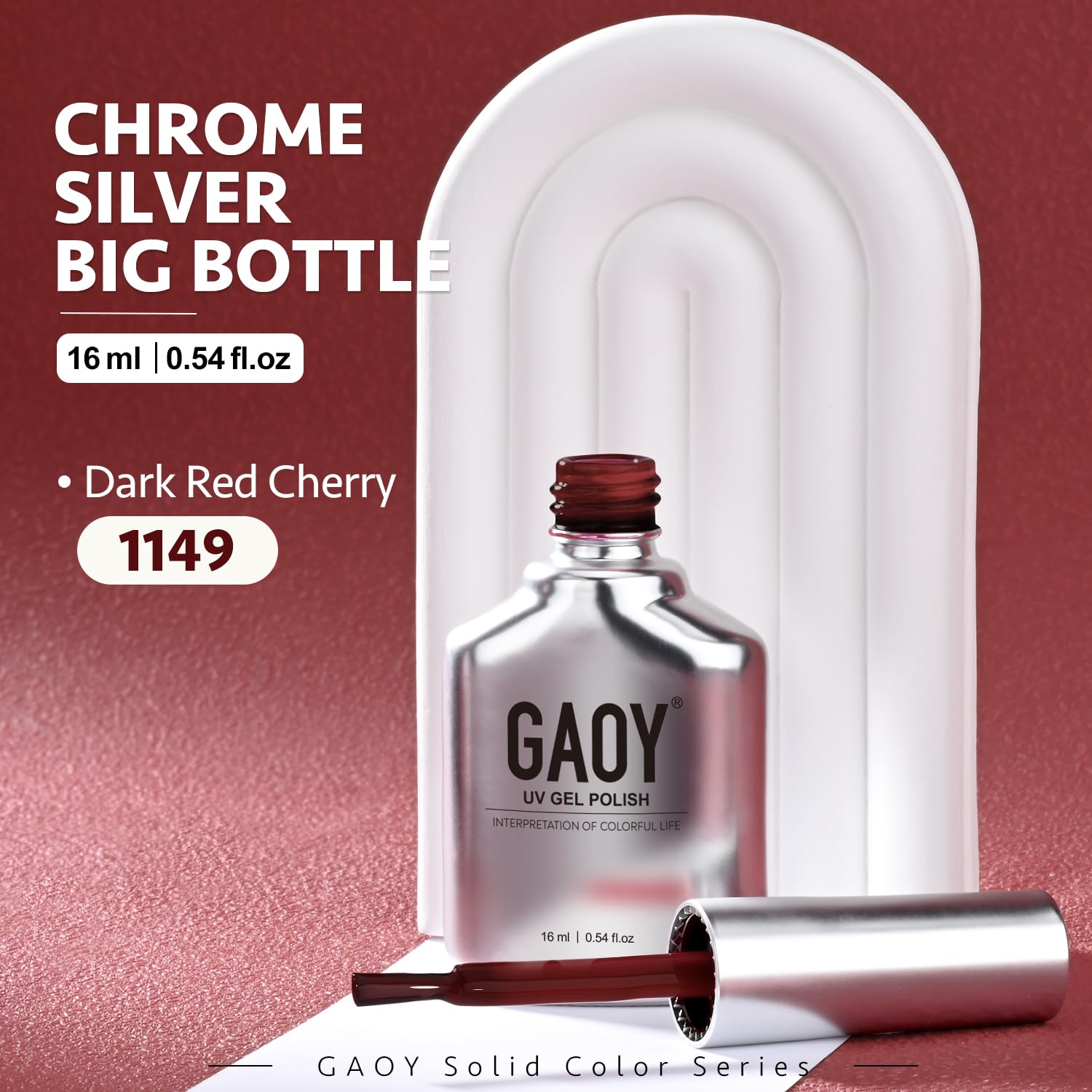 GAOY Red Gel Nail Polish. 16ml Soak Off Gel Polish. UV Light Cure for Nail Art DIY Manicure at Home. 1149 Dark Red Cherry : Beauty & Personal Care