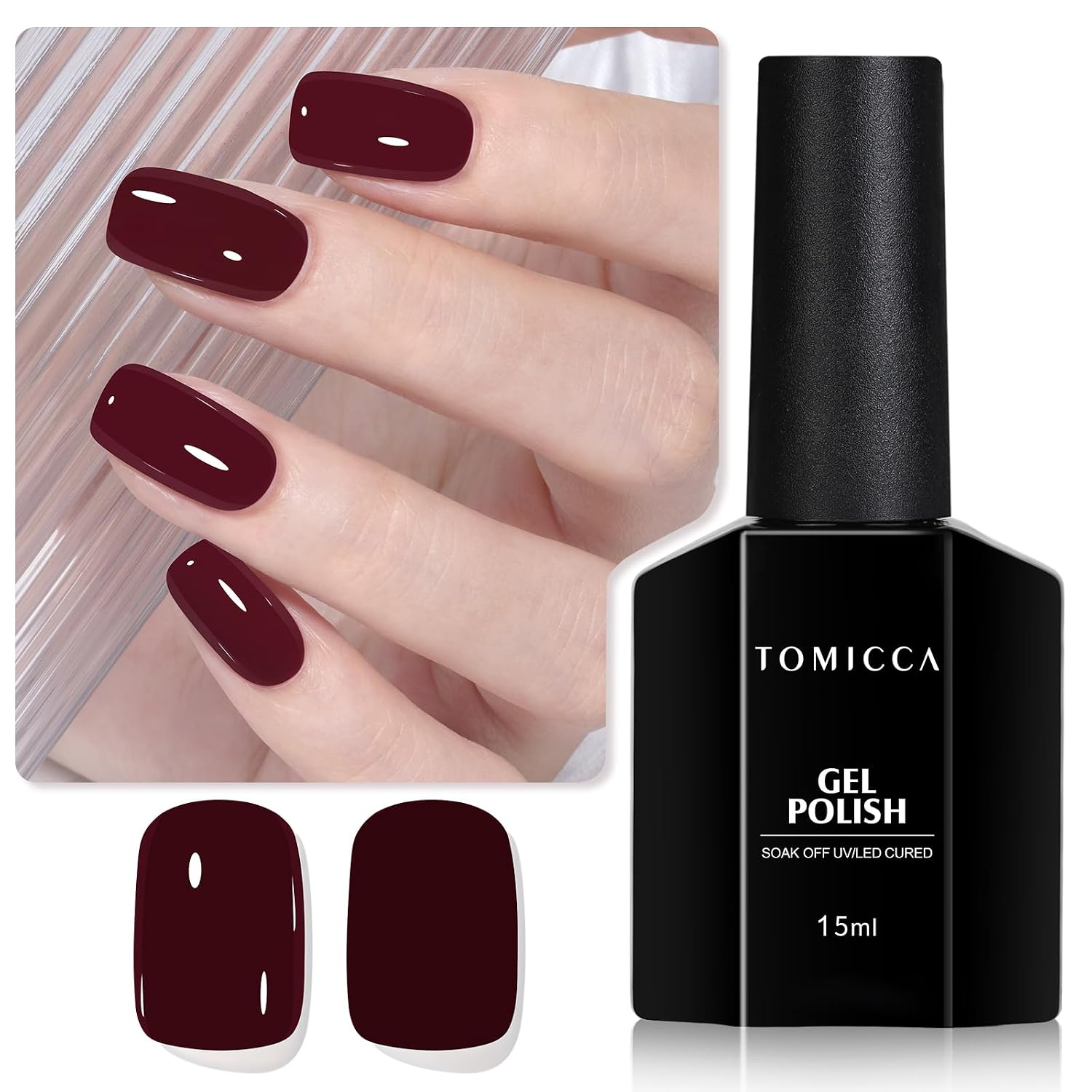 TOMICCA Nude Gel Nail Polish.15ml Light Nude Gel Polish.Soak Off Uv Led Cure Needed .Color Long Lasting Translucent Nail Art Manicure French Salon Diy Design Gifts For Woman : Beauty & Personal Care