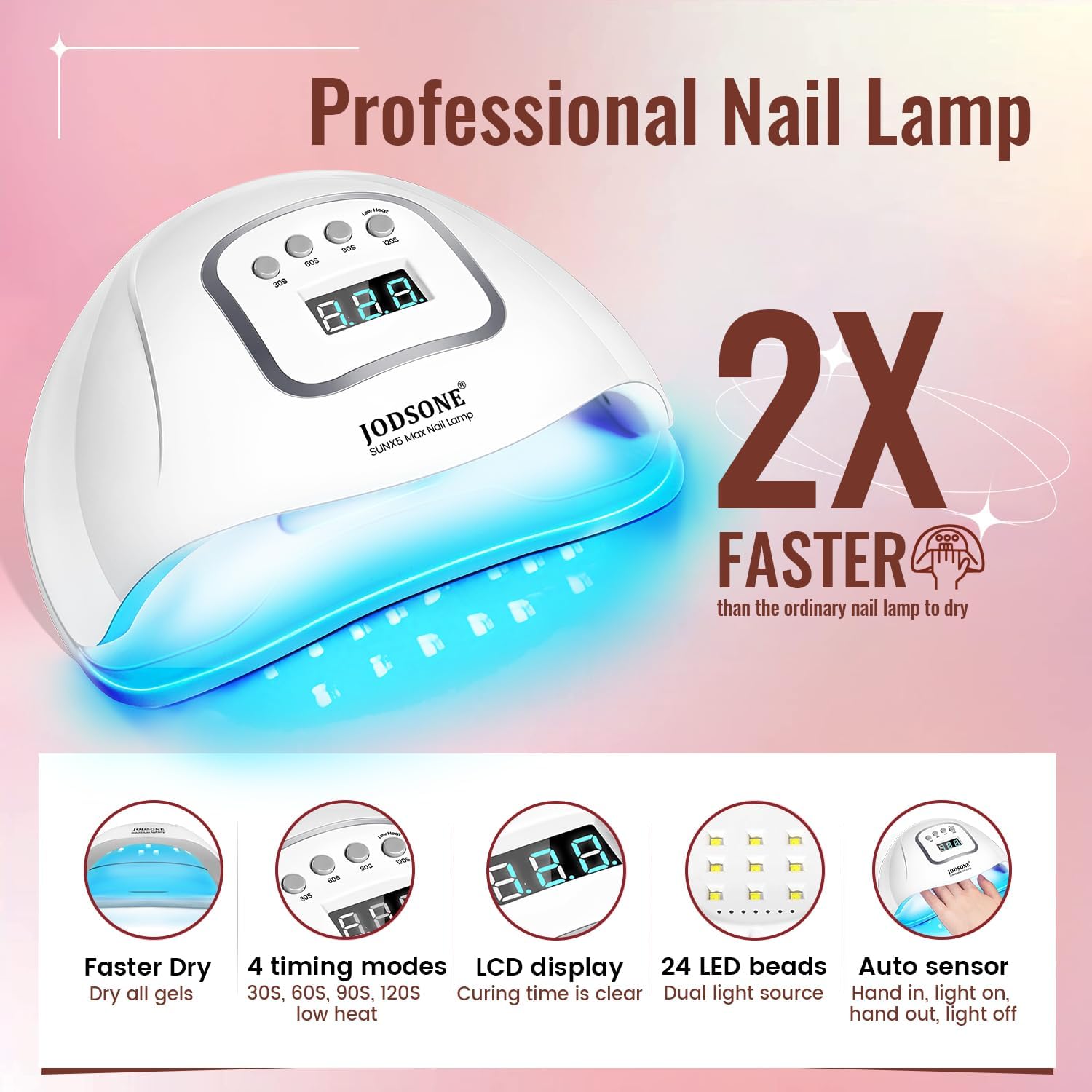 JODSONE Gel Nail Polish Kit with U V Light 32 Colors Gel Polish Nail + 4 Functional Adhesive Bottles Kit Soak Off Manicure Tools Gifts for Women : Beauty & Personal Care