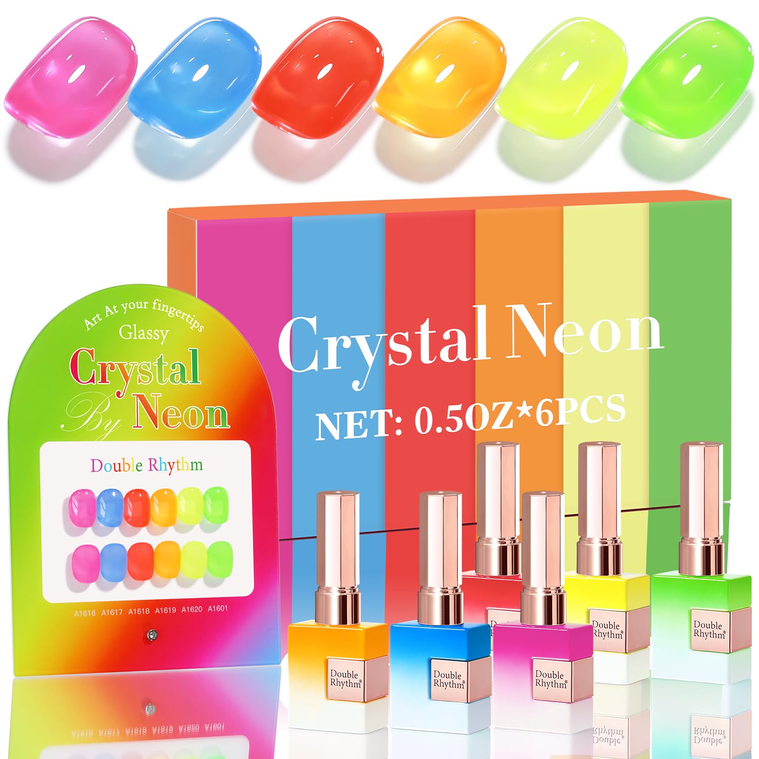 Double Rhythm 6 Pcs 15 ML Gel Polish Set Same Color Same Bottle Soak Off Gel Polish Kit Nail Art Manicure Salon DIY at Home for Women (Burgundy Red Nude Pink Purple Beige-T6-3) : Beauty & Personal Care