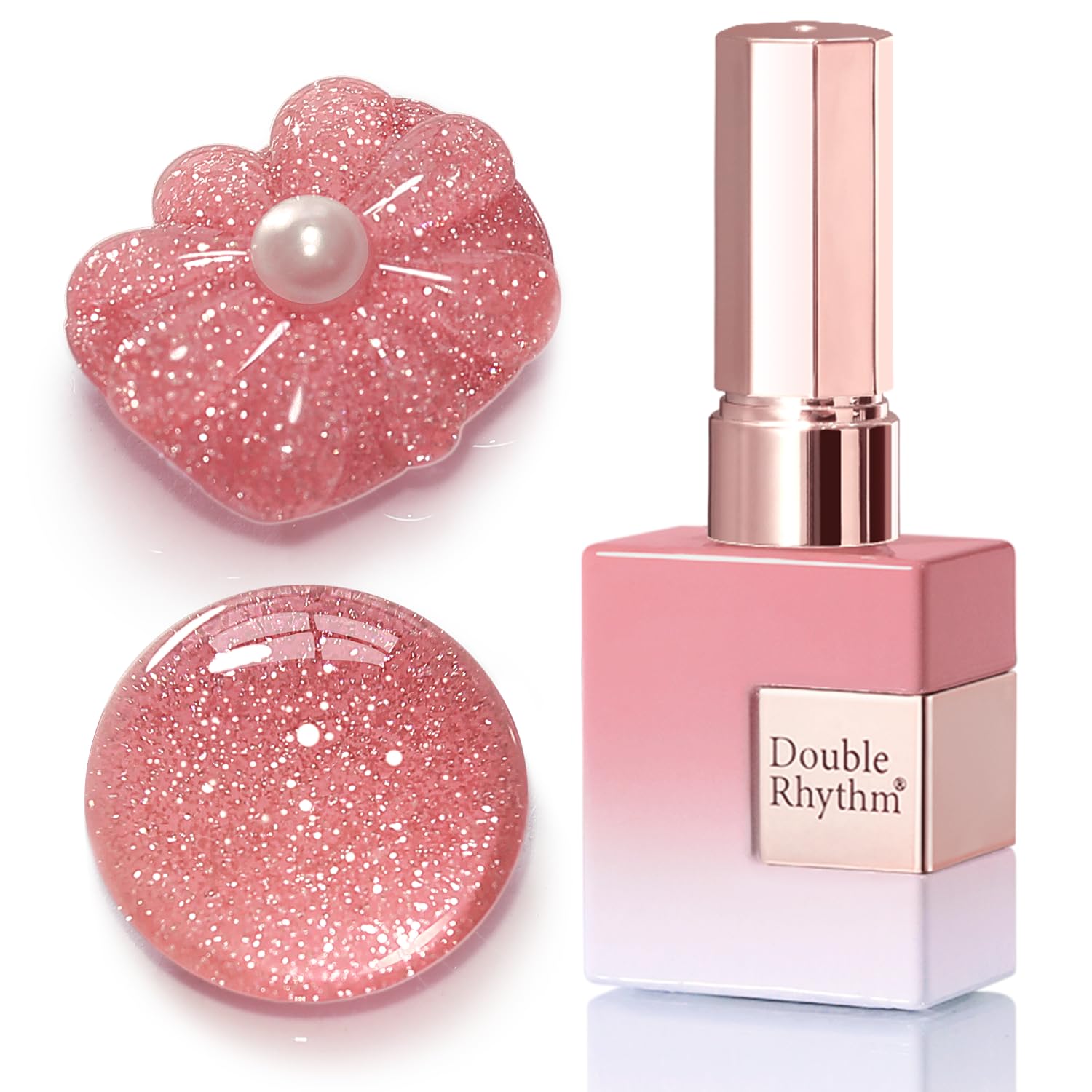 Double Rhythm 0.5Oz Glitter Gel Polish Shimmer Reflective Color for Nail Art Salon DIY Soak Off 15ml Nail Lamp Gel Polish at Home (Pink-B1161) : Beauty & Personal Care