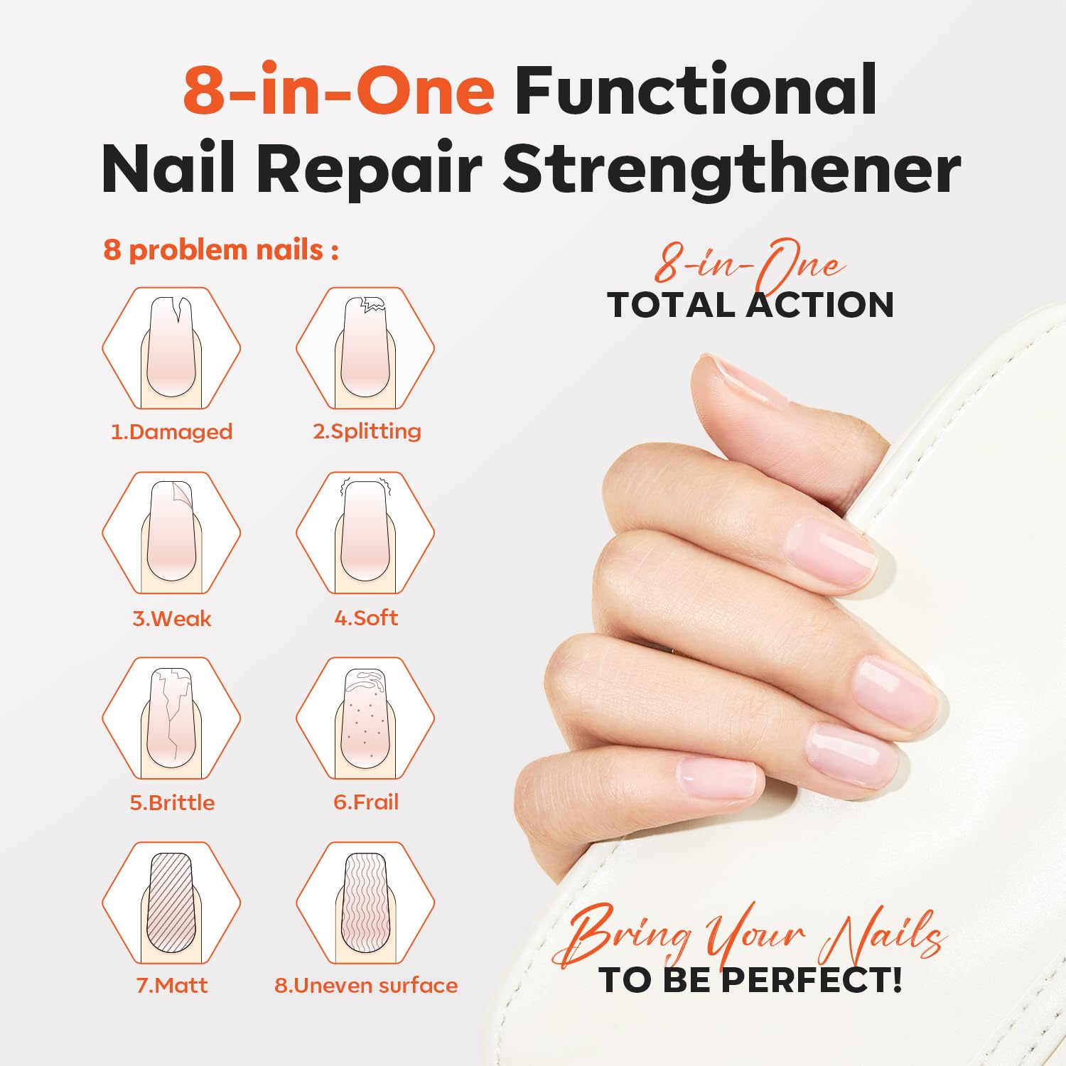 modelones Nail Strengthener and Growth. Clear Nail Polish Nail Repair for Damaged Nails Hardener Extra Strong and Growth Natural Nail Care Gifts for Women Toenails Concealer Polsih 15ml : Beauty & Personal Care