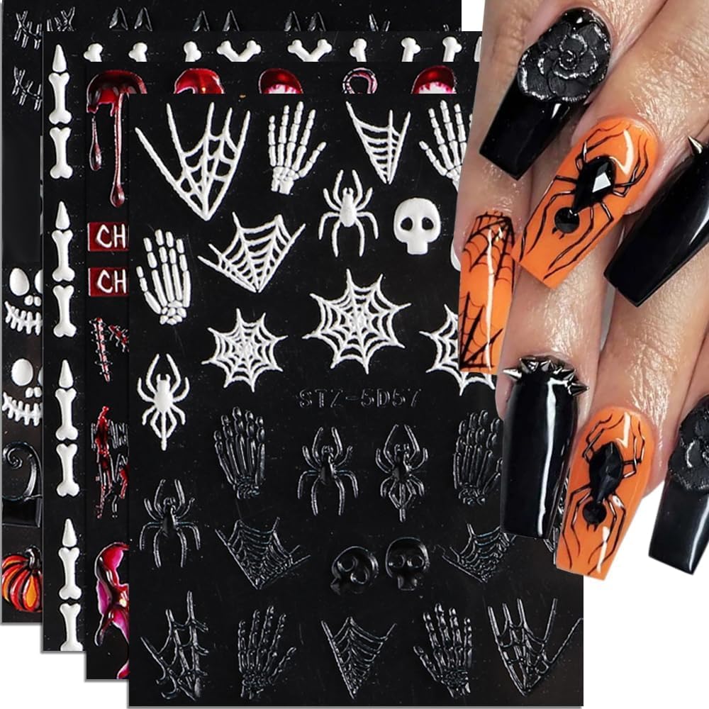 Letter Nail Stickers. 8 Sheets Old English Letter Nail Decals 3D Self-Adhesive Gold Silver Black White Retro English Pattern Old Alphabet Cursive Design Manicure Nail Accessories for Women Girls : Beauty & Personal Care