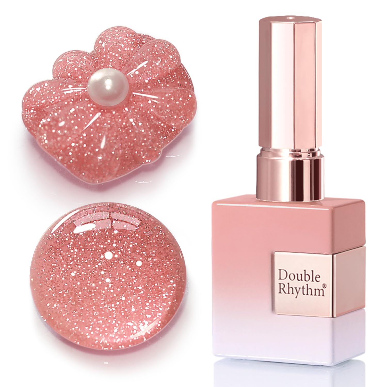 Double Rhythm 0.5Oz Glitter Gel Polish Shimmer Reflective Color for Nail Art Salon DIY Soak Off 15ml Nail Lamp Gel Polish at Home (Pink-B1161) : Beauty & Personal Care