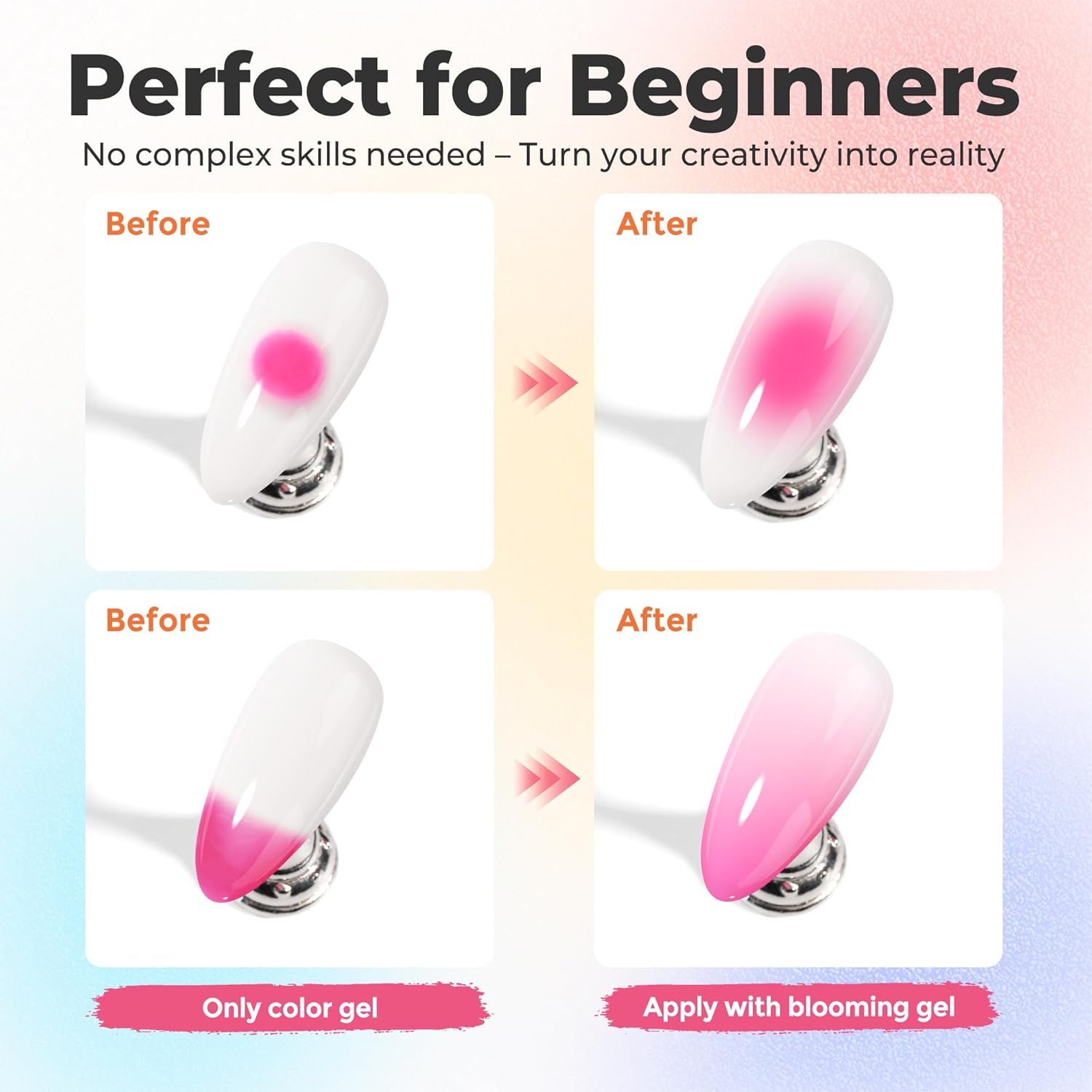 UNA GELLA Blooming Gel Nail Polish 15ml Super Clear for Spreading Effect U V/LED Needed Nail Blooming Gel for Marble Natural Stone Floral Print Watercolor Effect Design Soak Off Home DIY Salon : Beauty & Personal Care