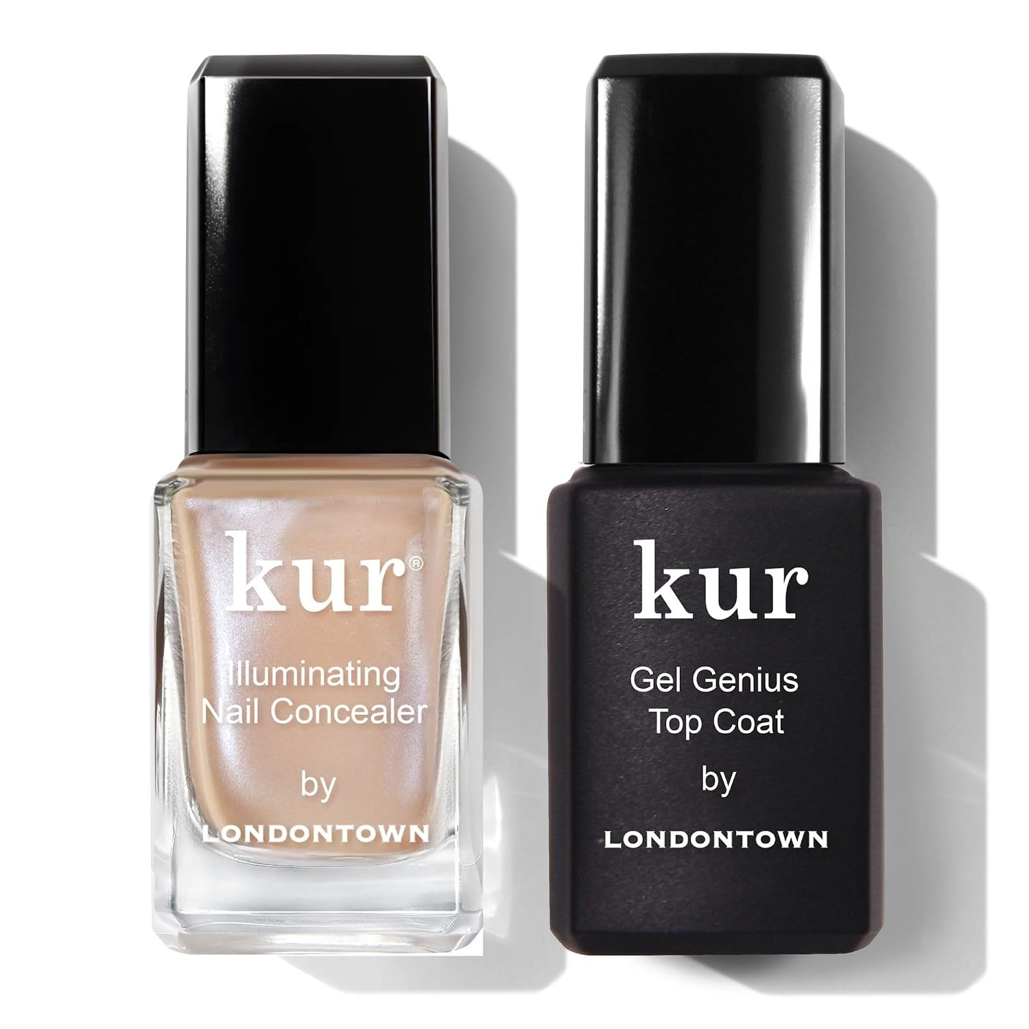 LONDONTOWN kur Pink Nail Conceal & Go Duo Set | Includes Pink Nail Illuminating Concealer and Gel Genius Top Coat. 2 Piece Set : Beauty & Personal Care