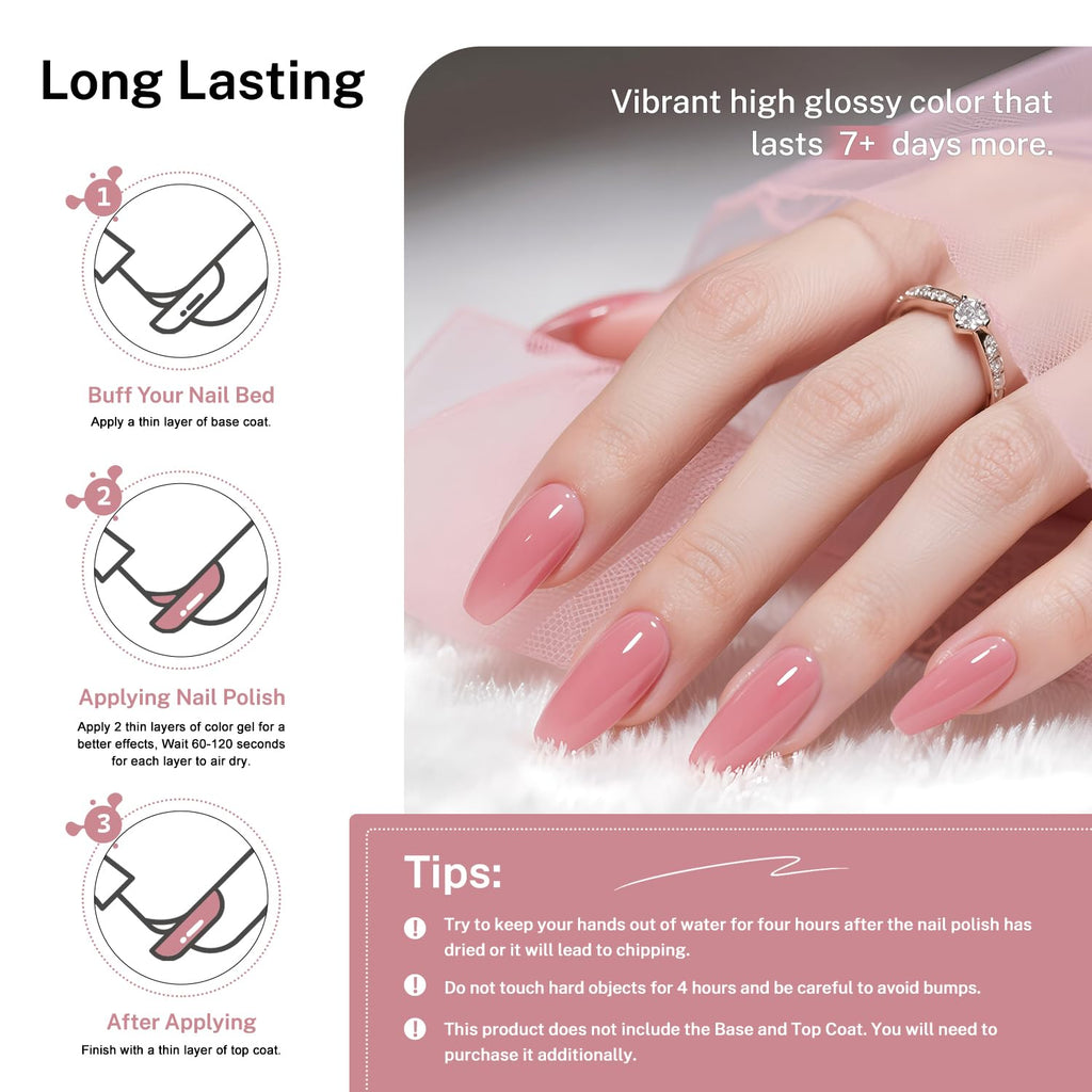 OpenLive 16.5ml Dusty Rose Nail Polish Large Volume Quick Drying Light Pink Nail Polish. Fast Drying and Long Lasting Color Nail Art DIY Home Manicure Gift for Women : Beauty & Personal Care