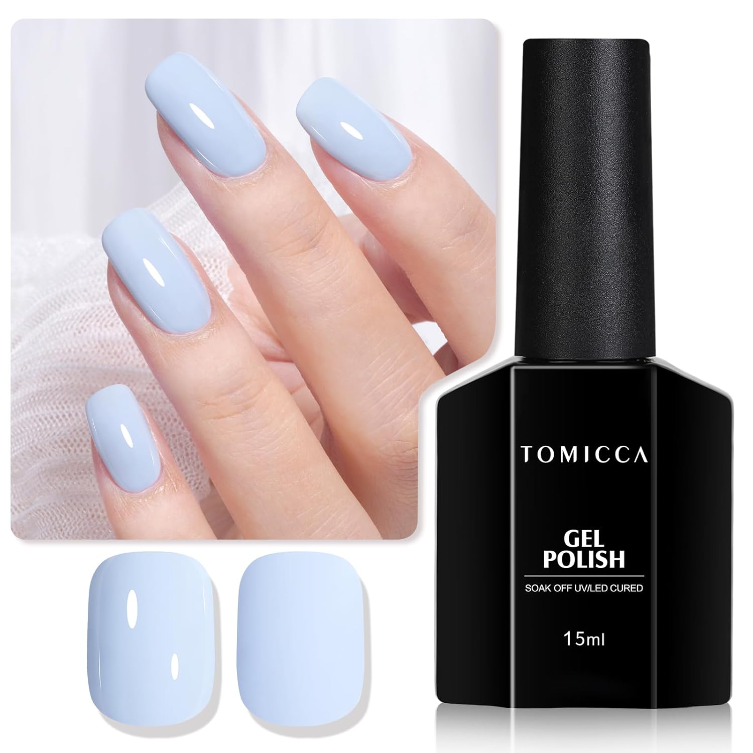 TOMICCA Nude Gel Nail Polish.15ml Light Nude Gel Polish.Soak Off Uv Led Cure Needed .Color Long Lasting Translucent Nail Art Manicure French Salon Diy Design Gifts For Woman : Beauty & Personal Care