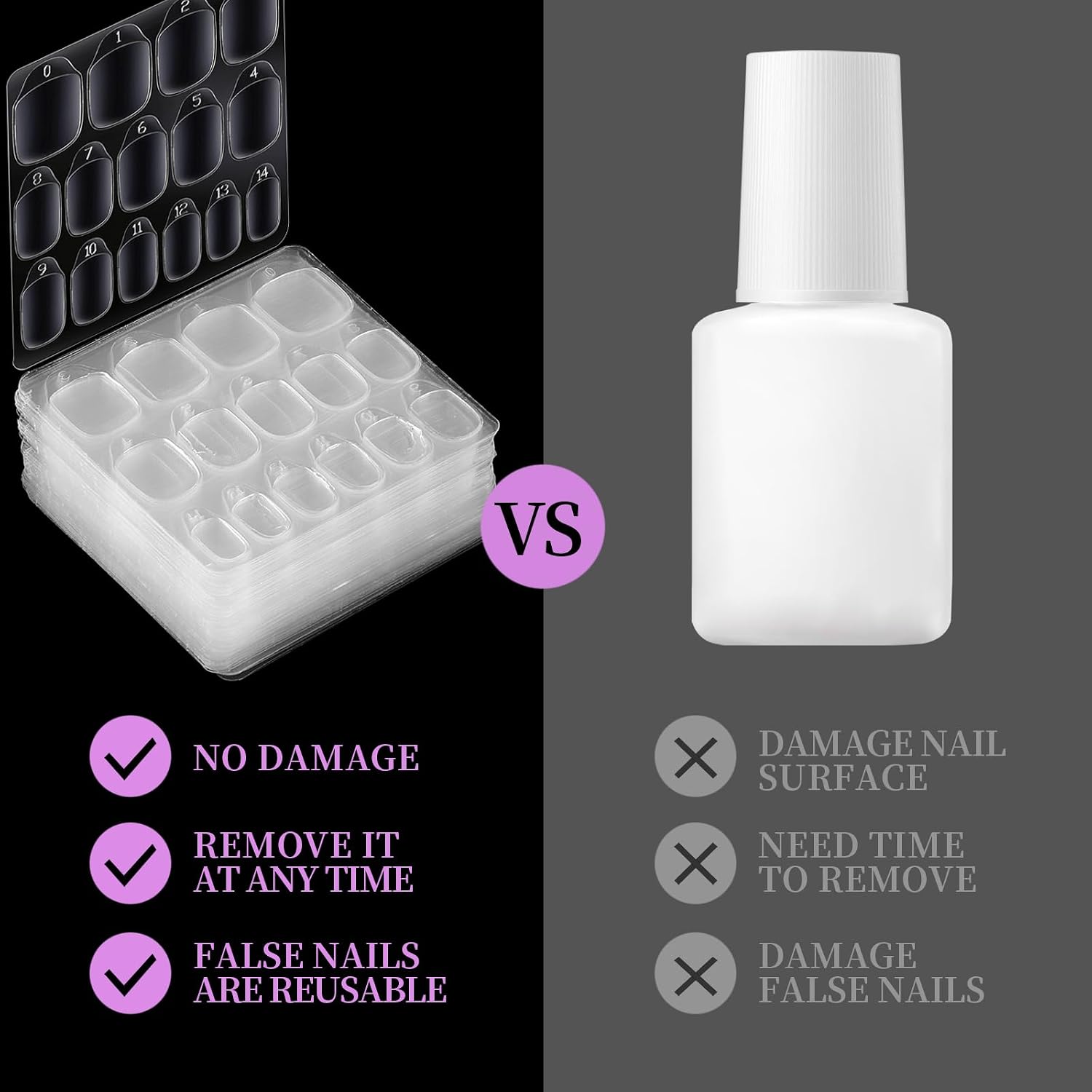 Teenitor 600pcs Press on Nail Adhesive Tabs. 15 Sizes of Nail Stickers for Press ons. Press on Nails Glue Stickers Press on Nail Sticky Tabs. Clear/Yellow : Beauty & Personal Care