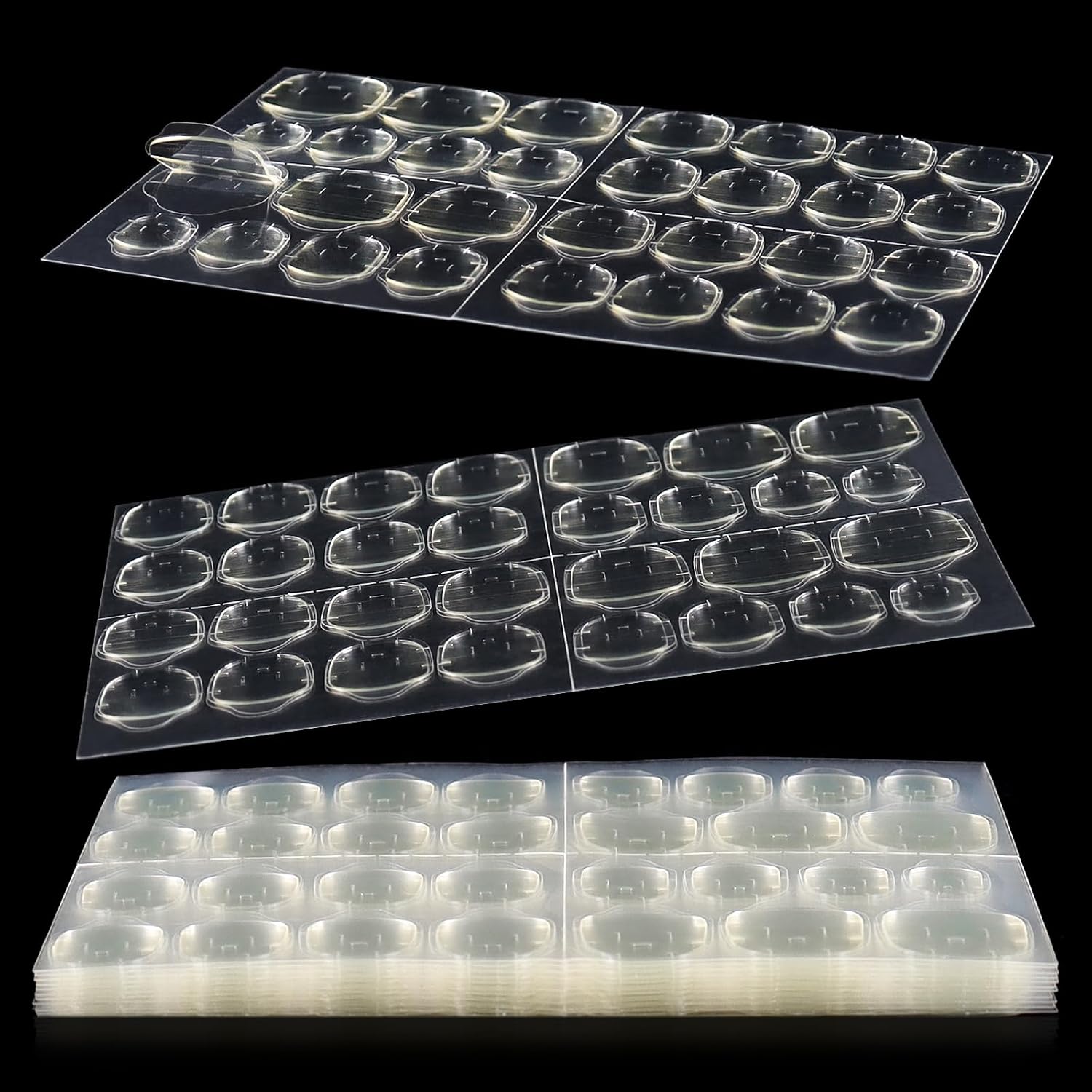 Allstarry 288pcs (12 Sheets) Adhesive Tabs Waterproof Breathable Glue Tabs Double-Sided Nail Jelly Sticker Super Sticky Fake Nail Glue Stickers Transparent Flexible for Manicure : Beauty & Personal Care