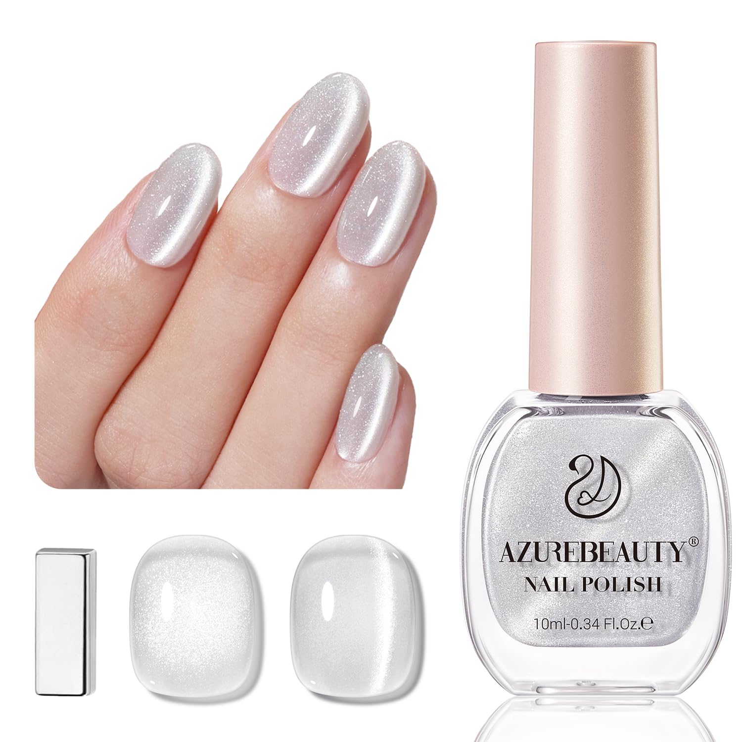 AZUREBEAUTY Milky White Translucent Nail Polish – Quick Dry. Long-Lasting. Natural Jelly Glossy Finish for DIY Manicure & Nail Art. Salon Quality for Women : Beauty & Personal Care