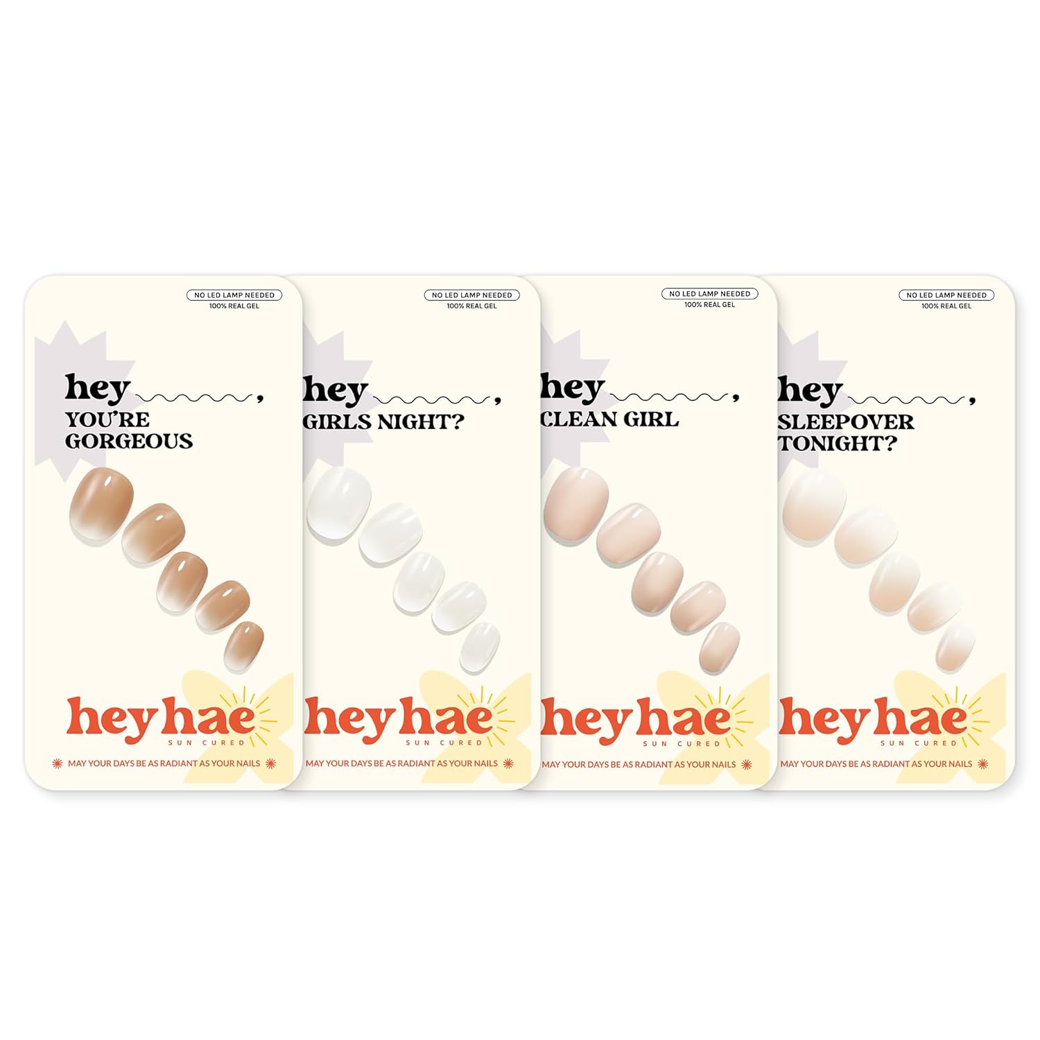 Heyhae Semi Cured Gel Nail Strips | No LED Lamp Needed | Solid. Pink. Spring | Easy Apply & Remove. Salon Quality | Includes 28 Strips. 1 Prep Pads. Nail File & Wooden stick - Hey. Strawberry Picking? : Beauty & Personal Care