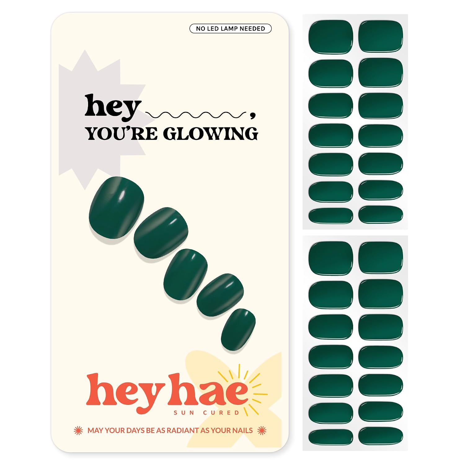 Heyhae Semi Cured Gel Nail Strips | No LED Lamp Needed | Solid. Pink. Spring | Easy Apply & Remove. Salon Quality | Includes 28 Strips. 1 Prep Pads. Nail File & Wooden stick - Hey. Strawberry Picking? : Beauty & Personal Care