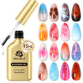 UNA GELLA Blooming Gel Nail Polish 15ml Super Clear for Spreading Effect U V/LED Needed Nail Blooming Gel for Marble Natural Stone Floral Print Watercolor Effect Design Soak Off Home DIY Salon : Beauty & Personal Care