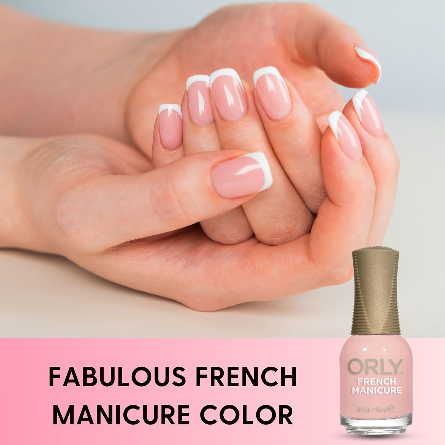 Orly French Manicure Colour | Chip-Resistant Nail Lacquer For Salon-Like Finish | Long-Lasting & Fade Resistant | Quick Dry Formula (Rose-Colored Glasses. 18ML) : Nail Polish : Beauty & Personal Care