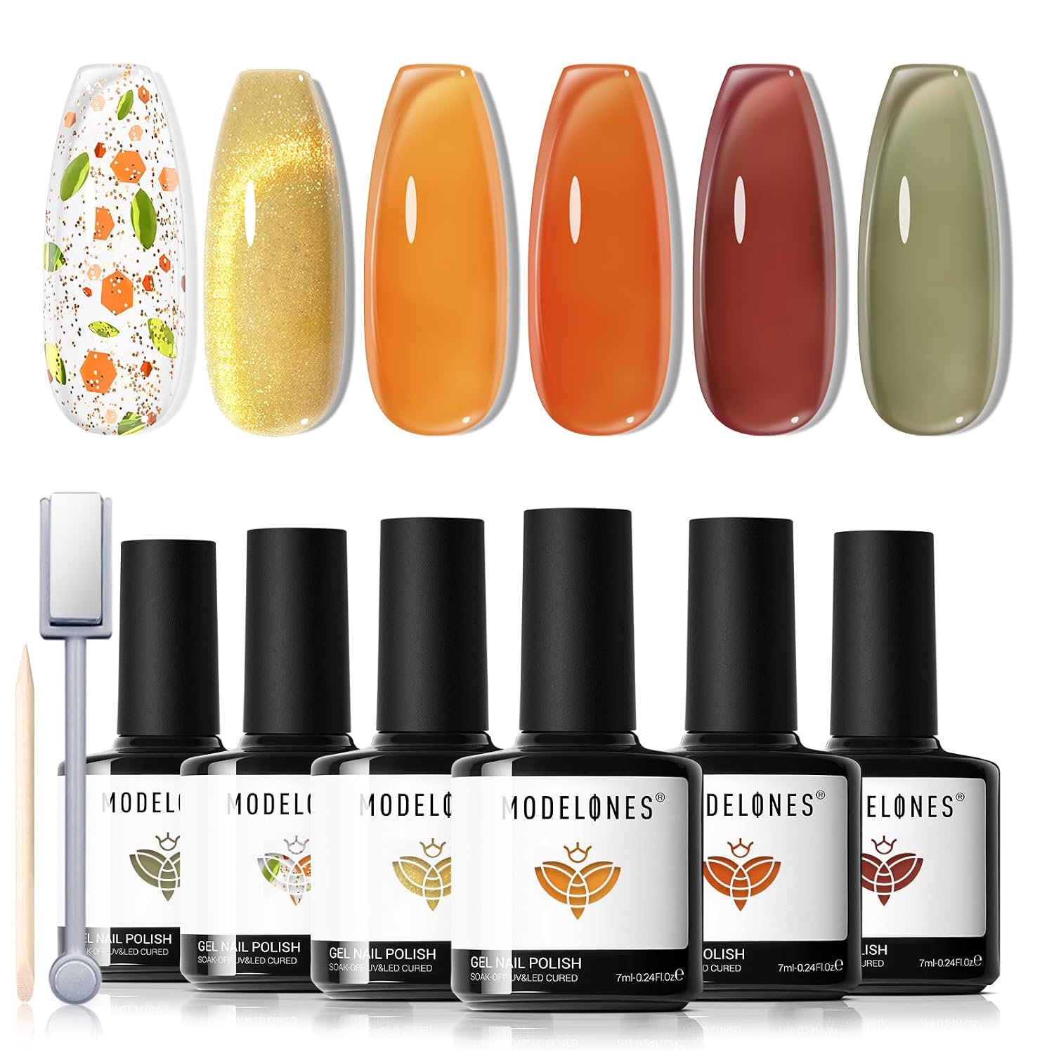 modelones Gel Nail Polish Set- 6 Colors 2026 Chameleon Aurora Shimmer Glitter Gel Polish Kit Blue Green Purple Nail Gel Polish Soak Off LED Nail Lamp Nail Art Gel Kit DIY Salon Gift : Beauty & Personal Care