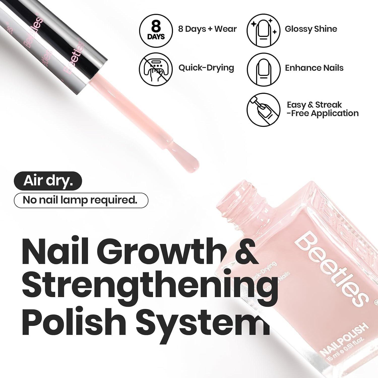 Beetles Nude Nail Polish Set Coconut Mousse 6Pcs. Pink Nail Fast Drying Long Lasting Neutral Brown Red Burgundy Dark Lacquer Glossy for Salon-Quality Results : Beauty & Personal Care