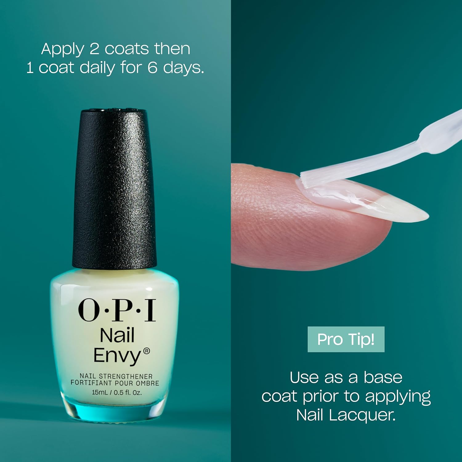 OPI Nail Envy Nail Strengthener Clear | Strengthening Nail Polish Treatment | For Weak & Thin Nails : Beauty & Personal Care