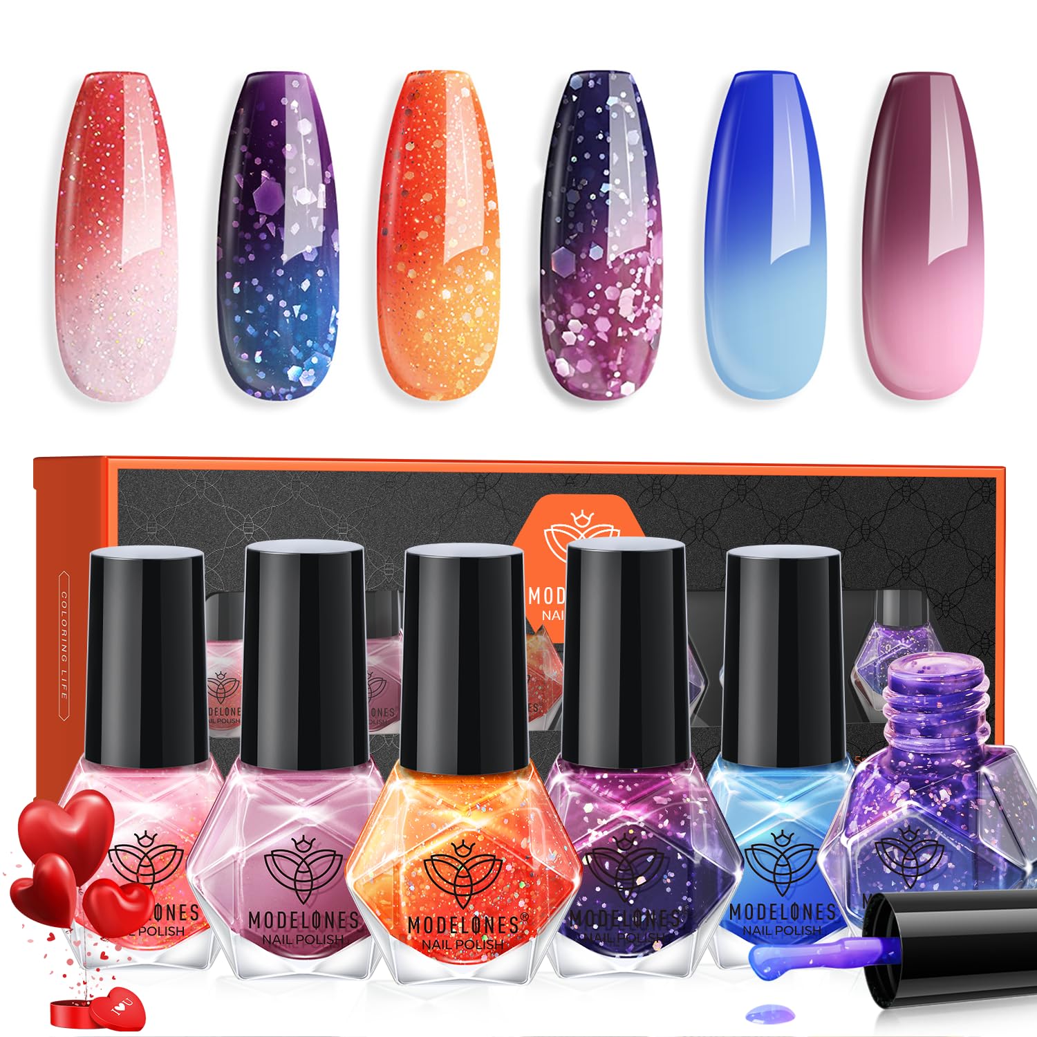 modelones Nail Polish Set 6 Colors Nude Nail Polish Jelly Set Red Pink Quick Dry Spring Summer Nail Polish 5ml (Sheer Nude Set) : Beauty & Personal Care