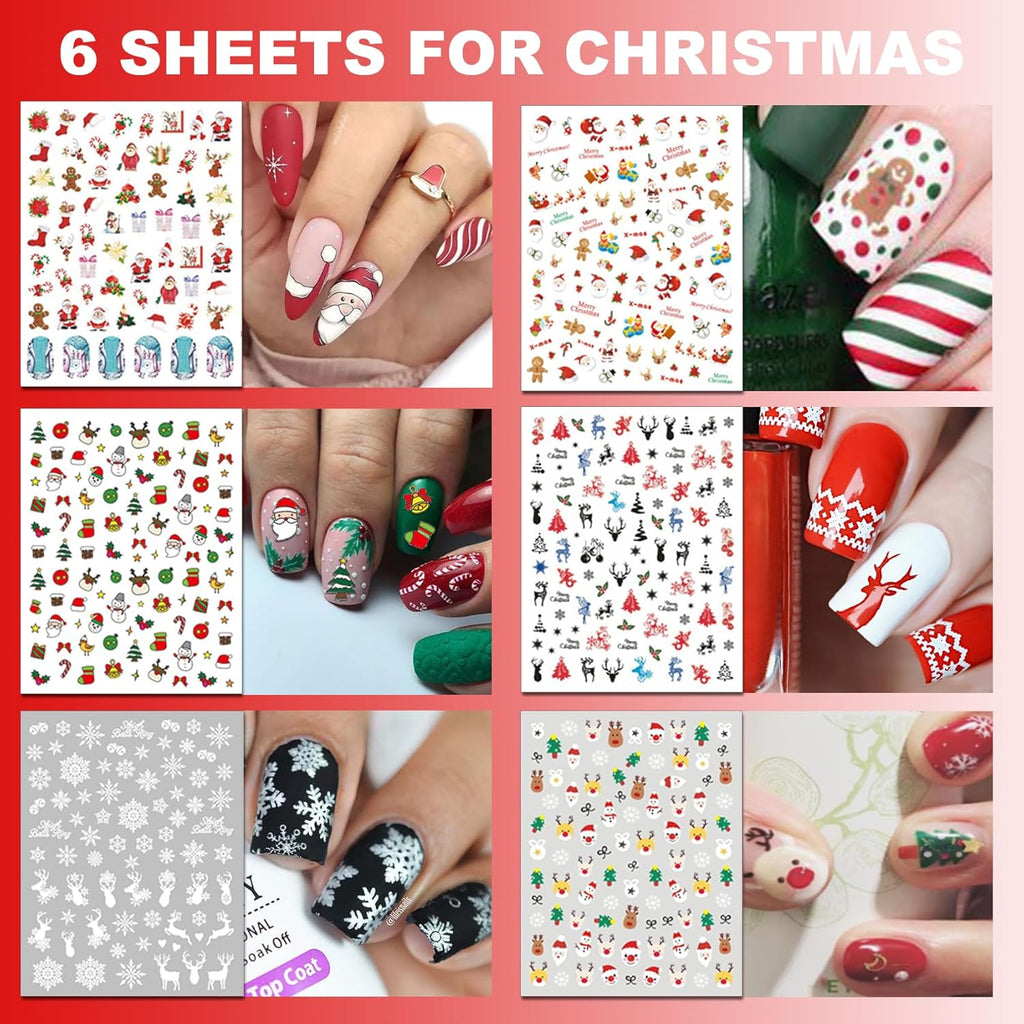 IDDFEVE 30 Sheets 8 Holiday Nail Art Stickers. Variety Pack All Season Nail Decals for All Year. Self-Adhesive Pegatinas Uñas 4th of July Halloween Fall Christmas Valentine St. Patrick's : Beauty & Personal Care