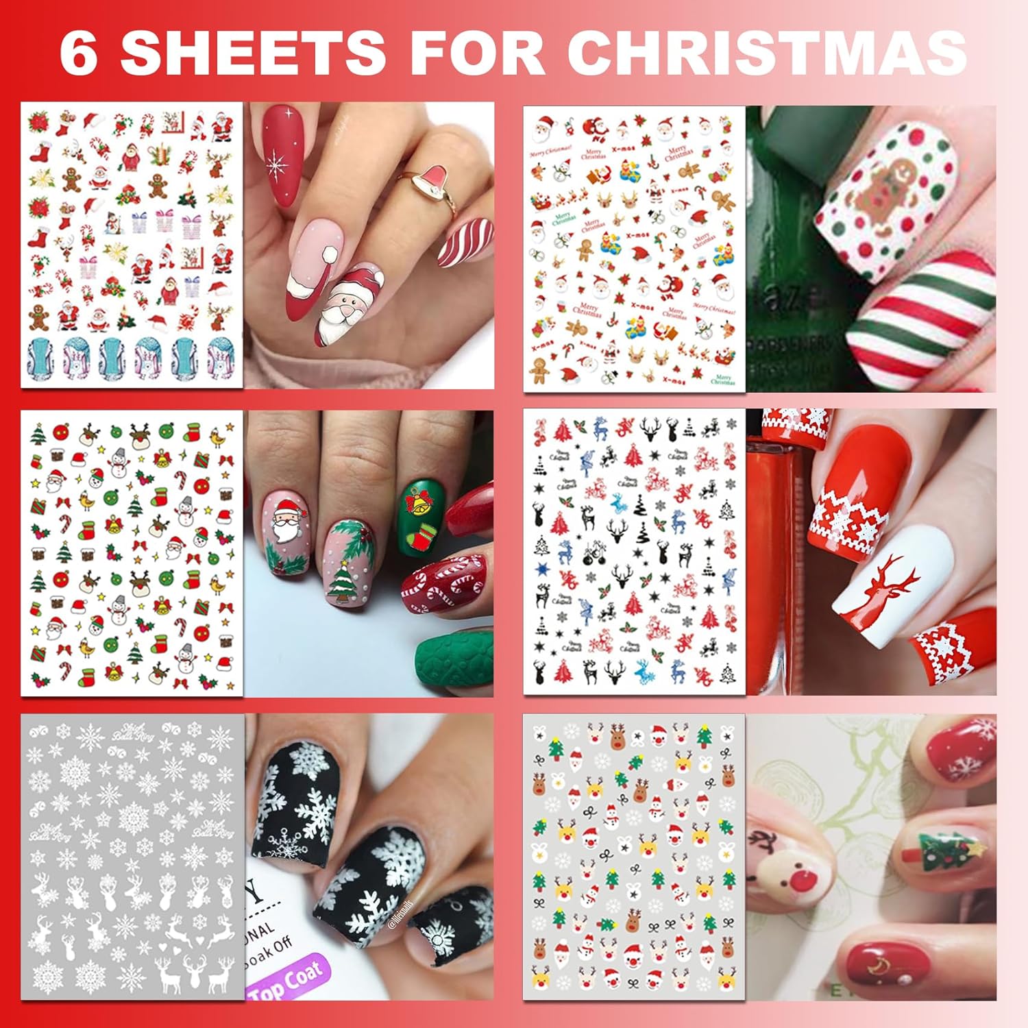 IDDFEVE 30 Sheets 8 Holiday Nail Art Stickers. Variety Pack All Season Nail Decals for All Year. Self-Adhesive Pegatinas Uñas 4th of July Halloween Fall Christmas Valentine St. Patrick's : Beauty & Personal Care