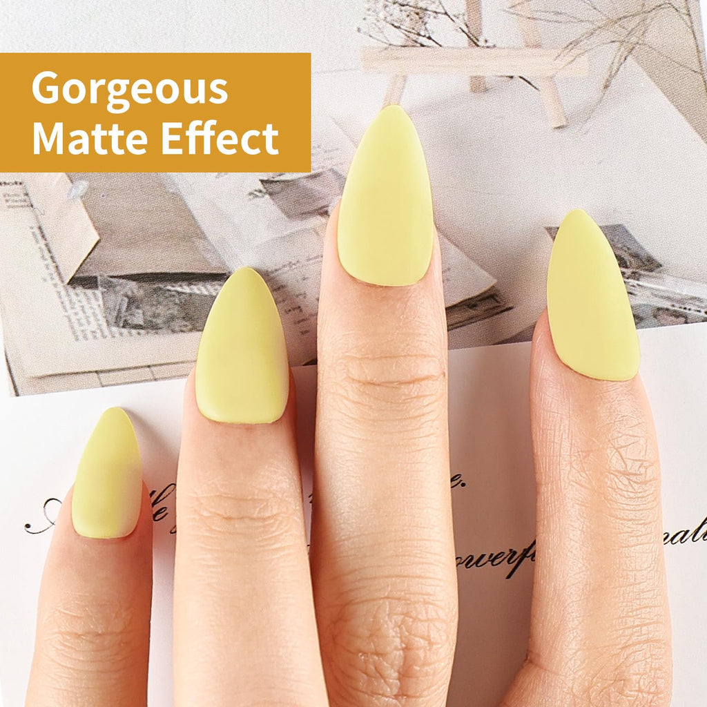 JODSONE Pastel Yellow Gel Nail Polish 10ml Soak Off LED Gel Polish Butter Yellow Nail Color Salon Quality Long-Lasting Low Odor (Need U V Lamp Curing) : Beauty & Personal Care