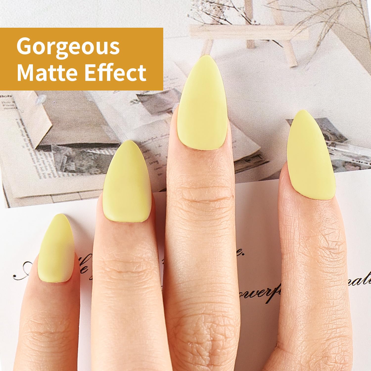 JODSONE Pastel Yellow Gel Nail Polish 10ml Soak Off LED Gel Polish Butter Yellow Nail Color Salon Quality Long-Lasting Low Odor (Need U V Lamp Curing) : Beauty & Personal Care