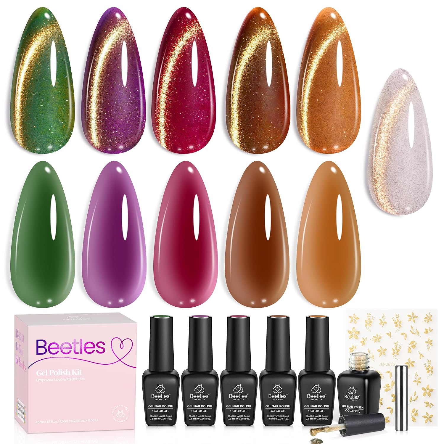 Beetles Nude Gel Nail Polish Set - 6 Colors Nude Pink Brown Neutral Jelly Gel Polish Kit Sheer Translucent Effect Soak Off UV Nail Art Design Drunken Rose Collection Manicure Gift for Women : Beauty & Personal Care