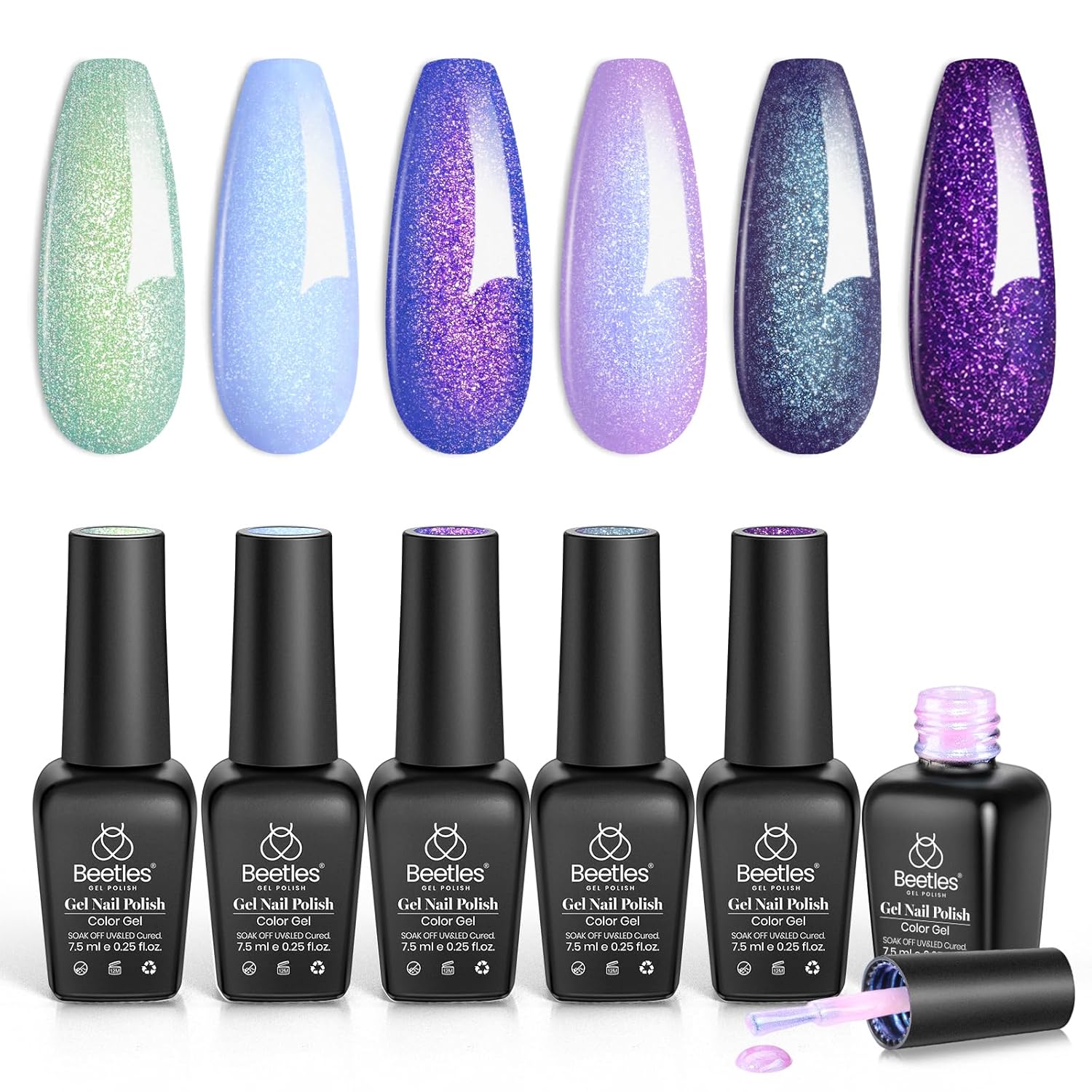 Beetles Nude Gel Nail Polish Set - 6 Colors Nude Pink Brown Neutral Jelly Gel Polish Kit Sheer Translucent Effect Soak Off UV Nail Art Design Drunken Rose Collection Manicure Gift for Women : Beauty & Personal Care